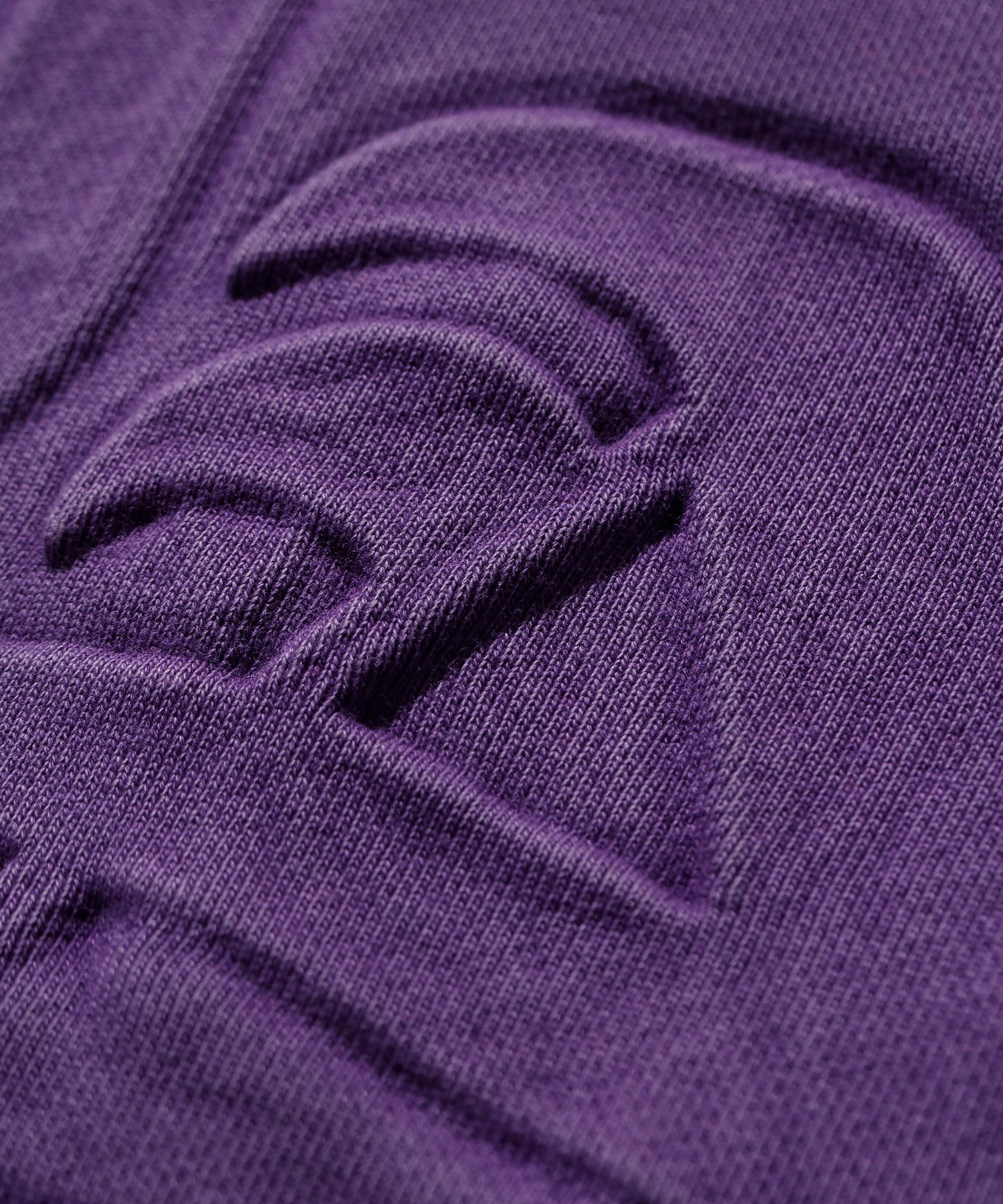 PIGMENT DYED EMBOSS LOGO ZIP HOODED SWEAT