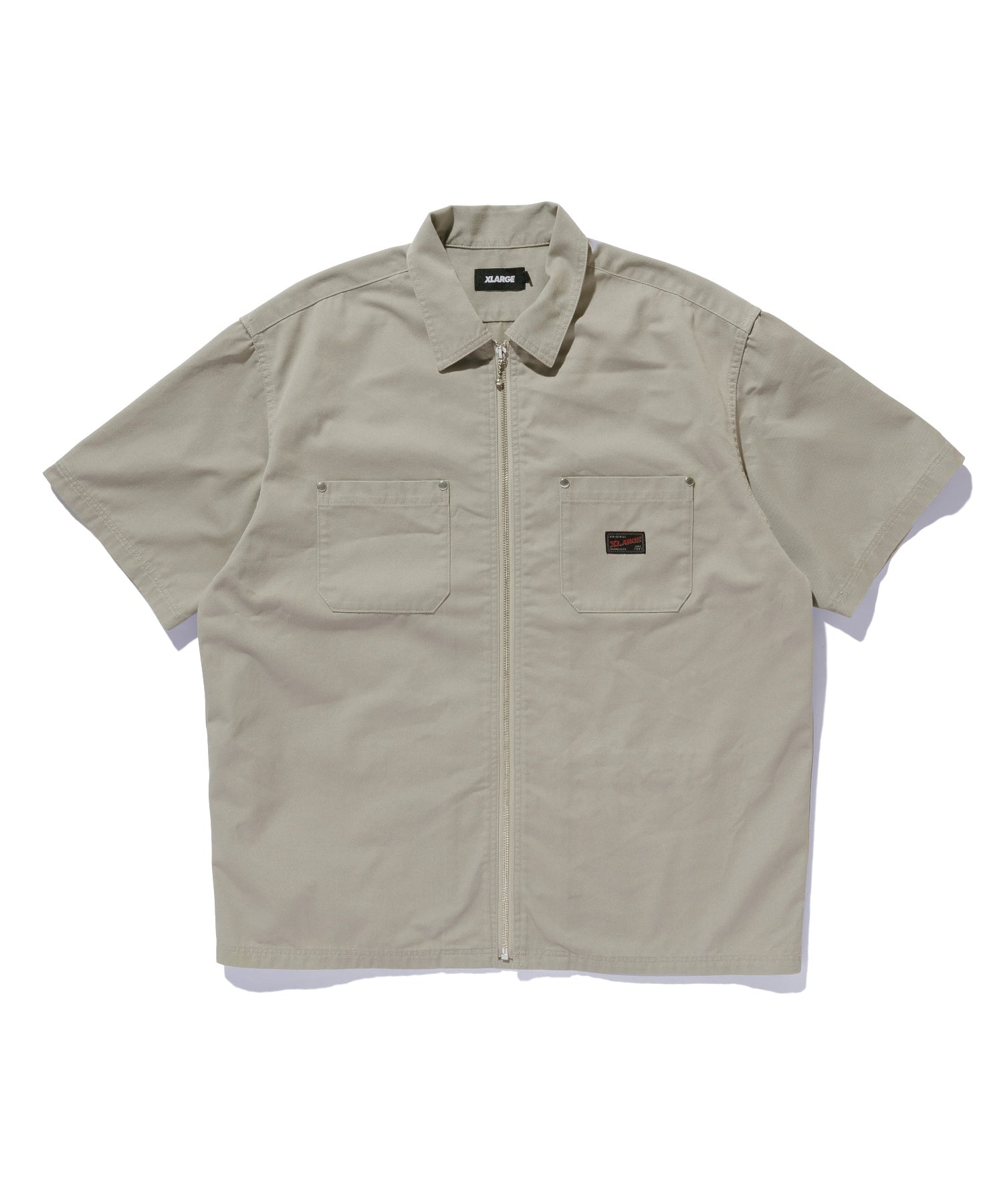 ZIP UP S/S WORK SHIRT