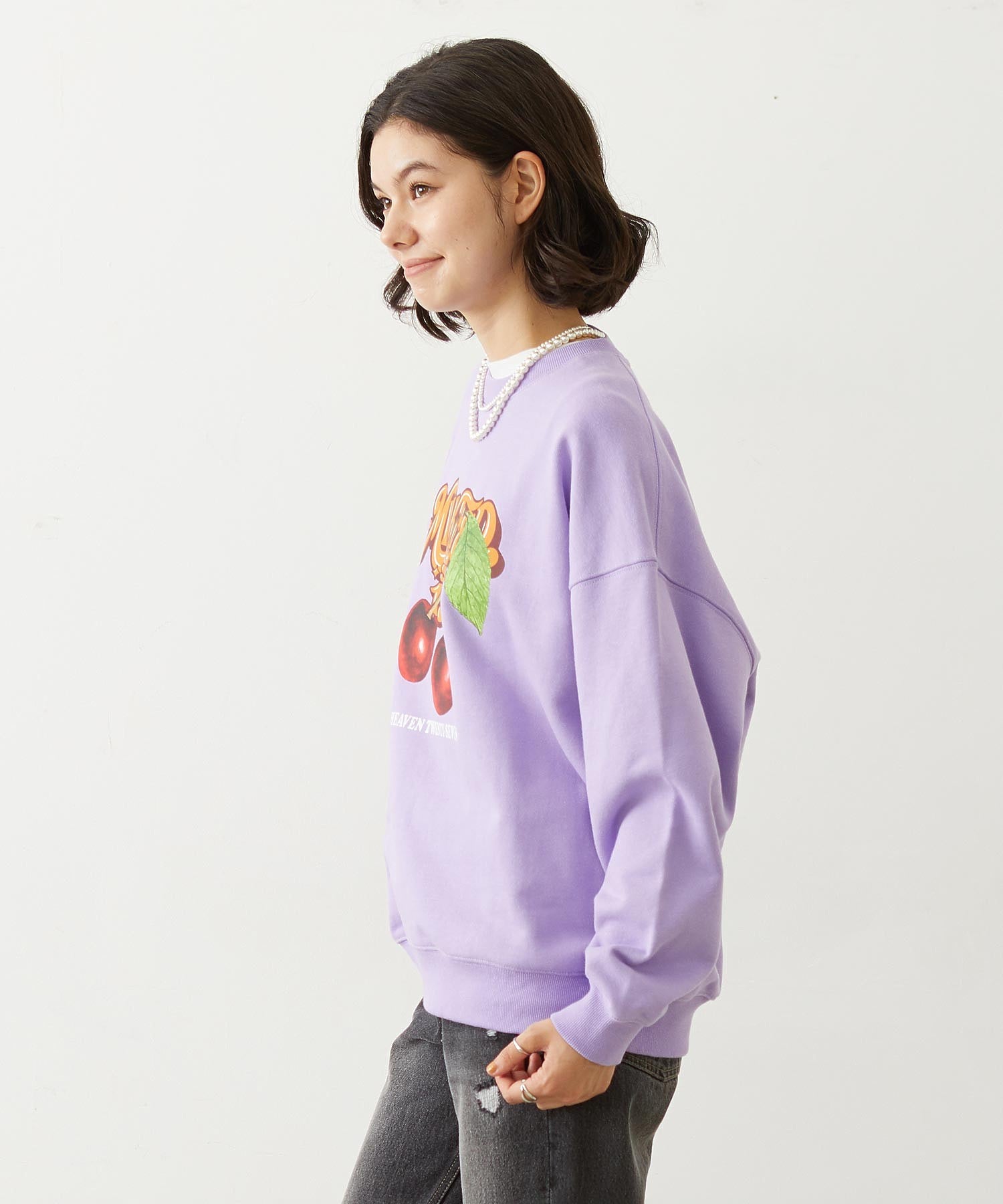 CHERRY LOGO SWEAT TOP