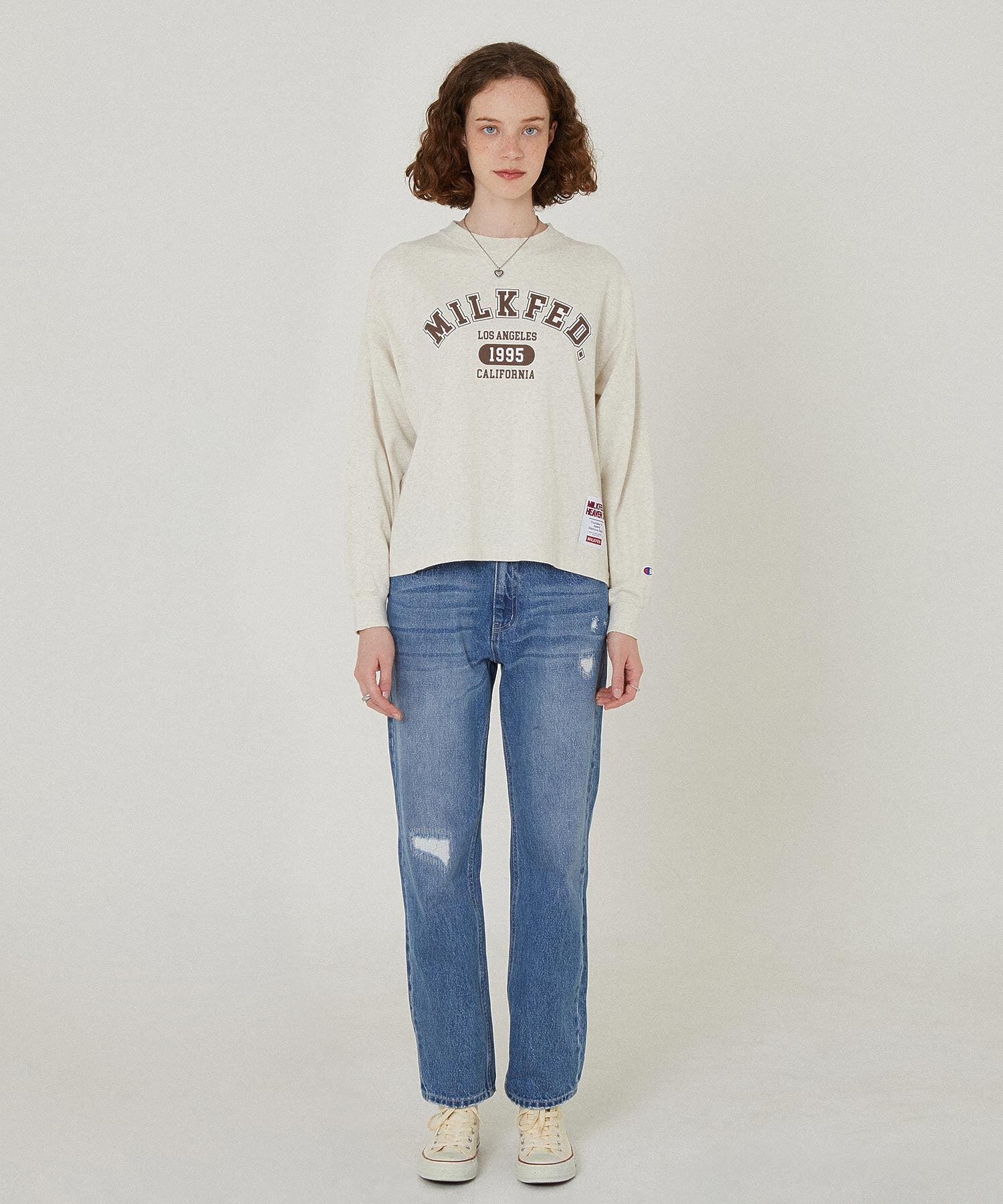 MILKFED.×CHAMPION LS TEE