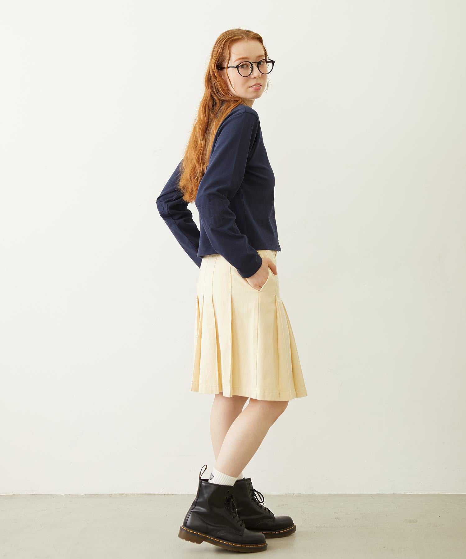 FLOWER ELBOW CARDIGAN