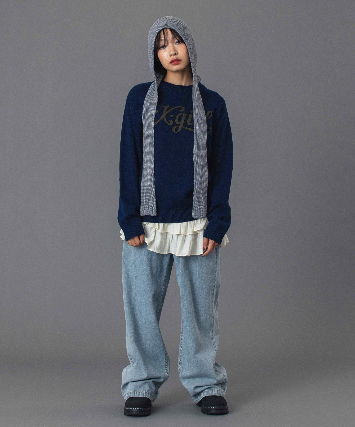 FACE LABEL EASY PANTS