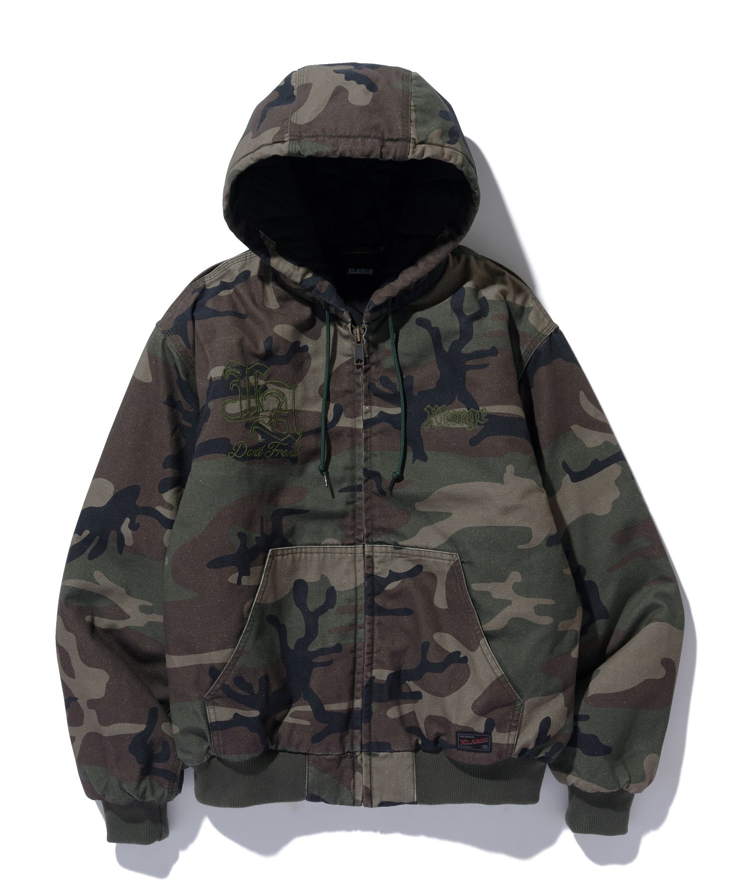 PATCHED OLD ENGLISH HOODED WORK JACKET