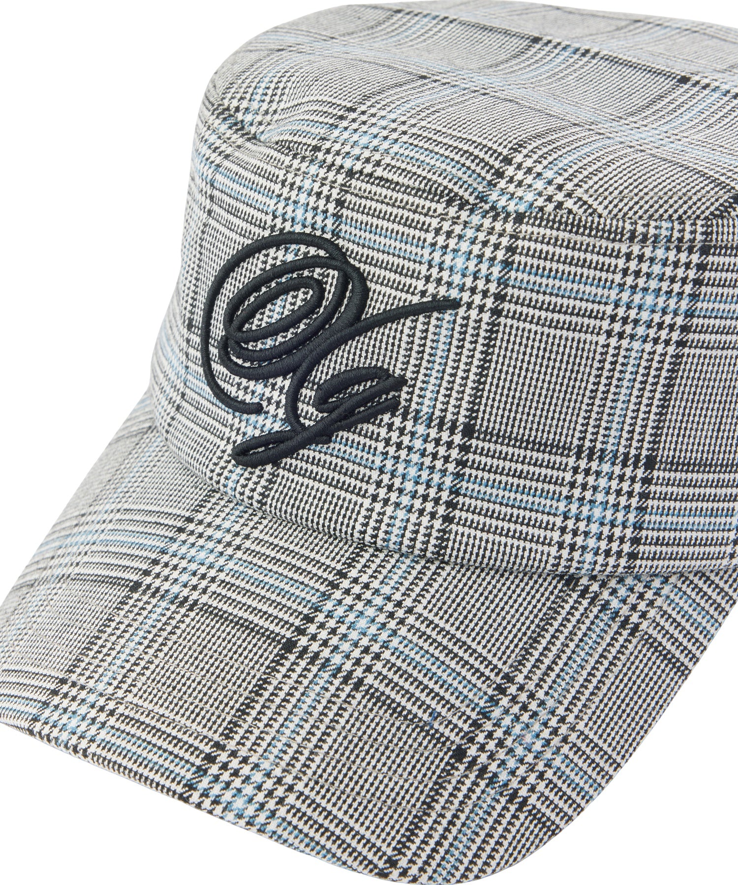 LOGO MARK EMBROIDERED FLAT BRIM CAP