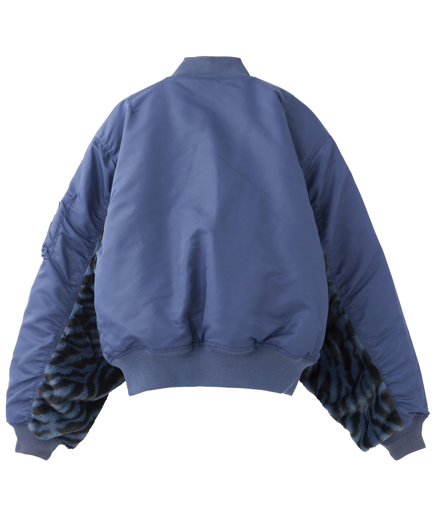 PANELED FUR REVERSIBLE MA-1 JACKET