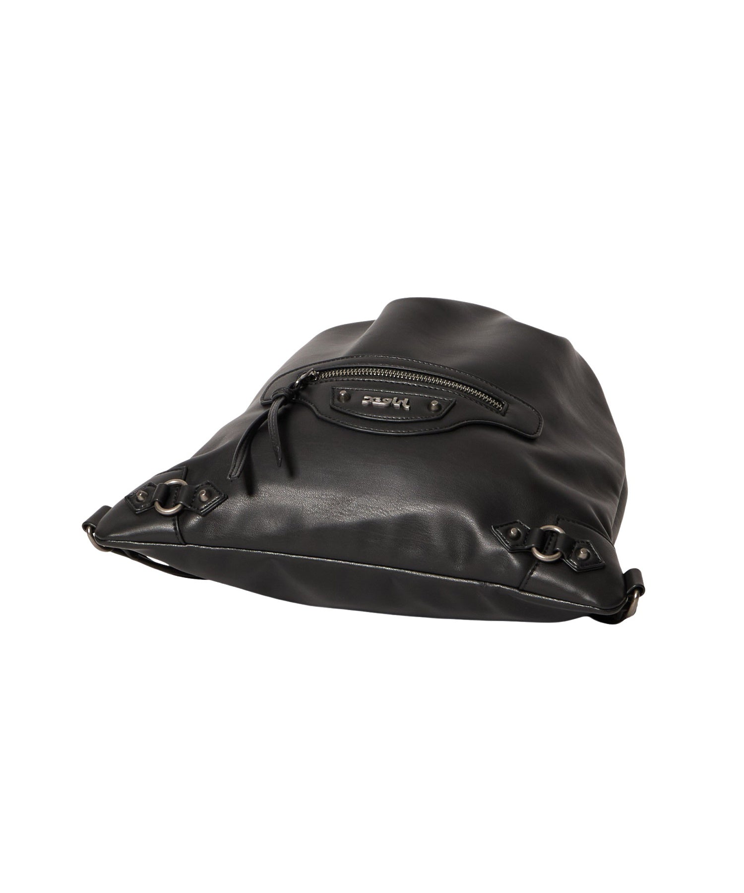 FAUX LEATHER UTILITY KNAPSACK