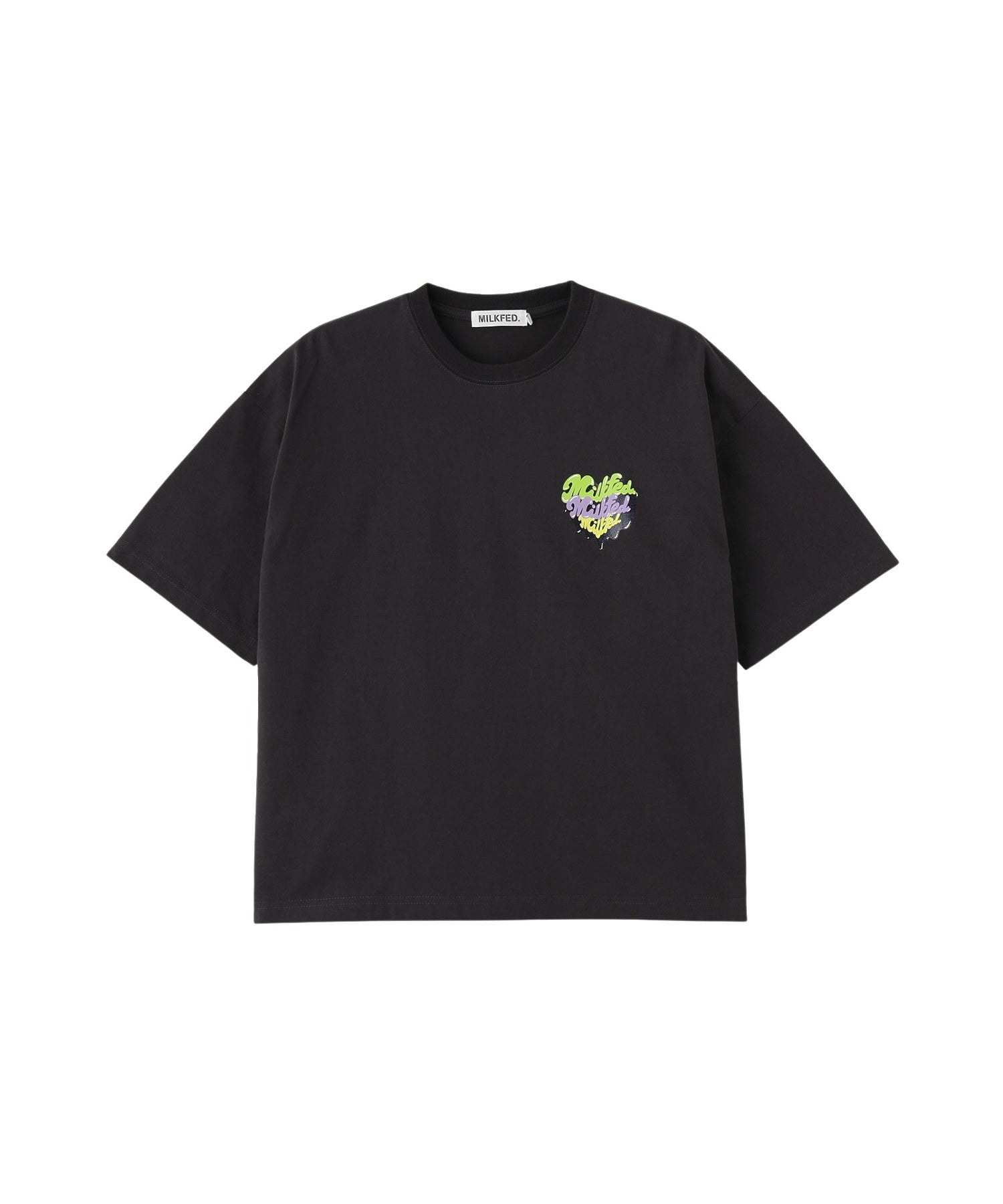 MELTY GLITTER HEART WIDE S/S TEE