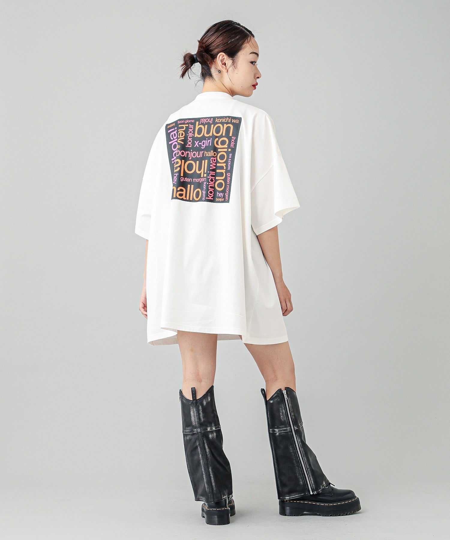 BONJOUR LOGO S/S BIG TEE DRESS