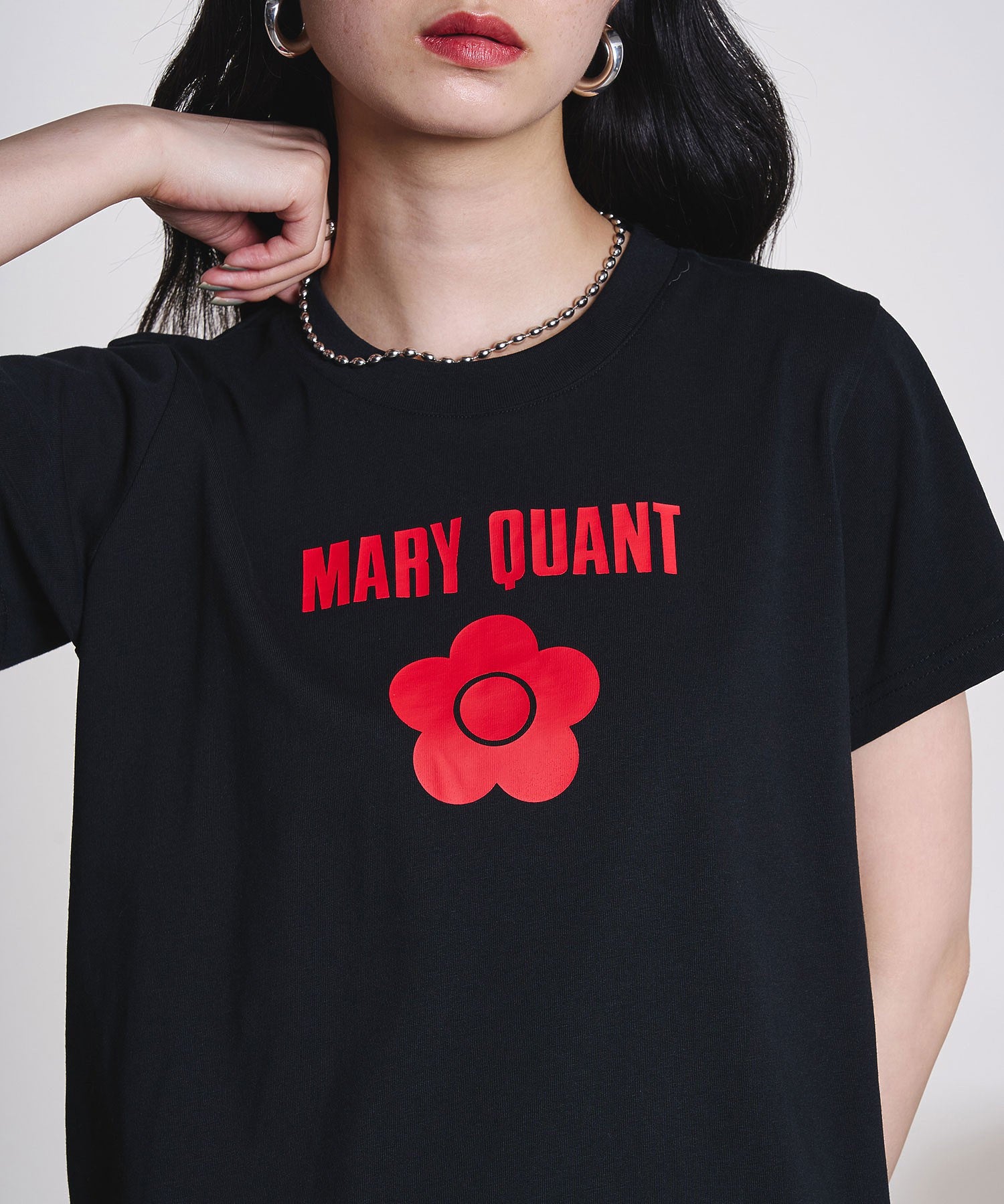 【ROSE BUD別注】MARY QUANT/BASIC LOGO TEE