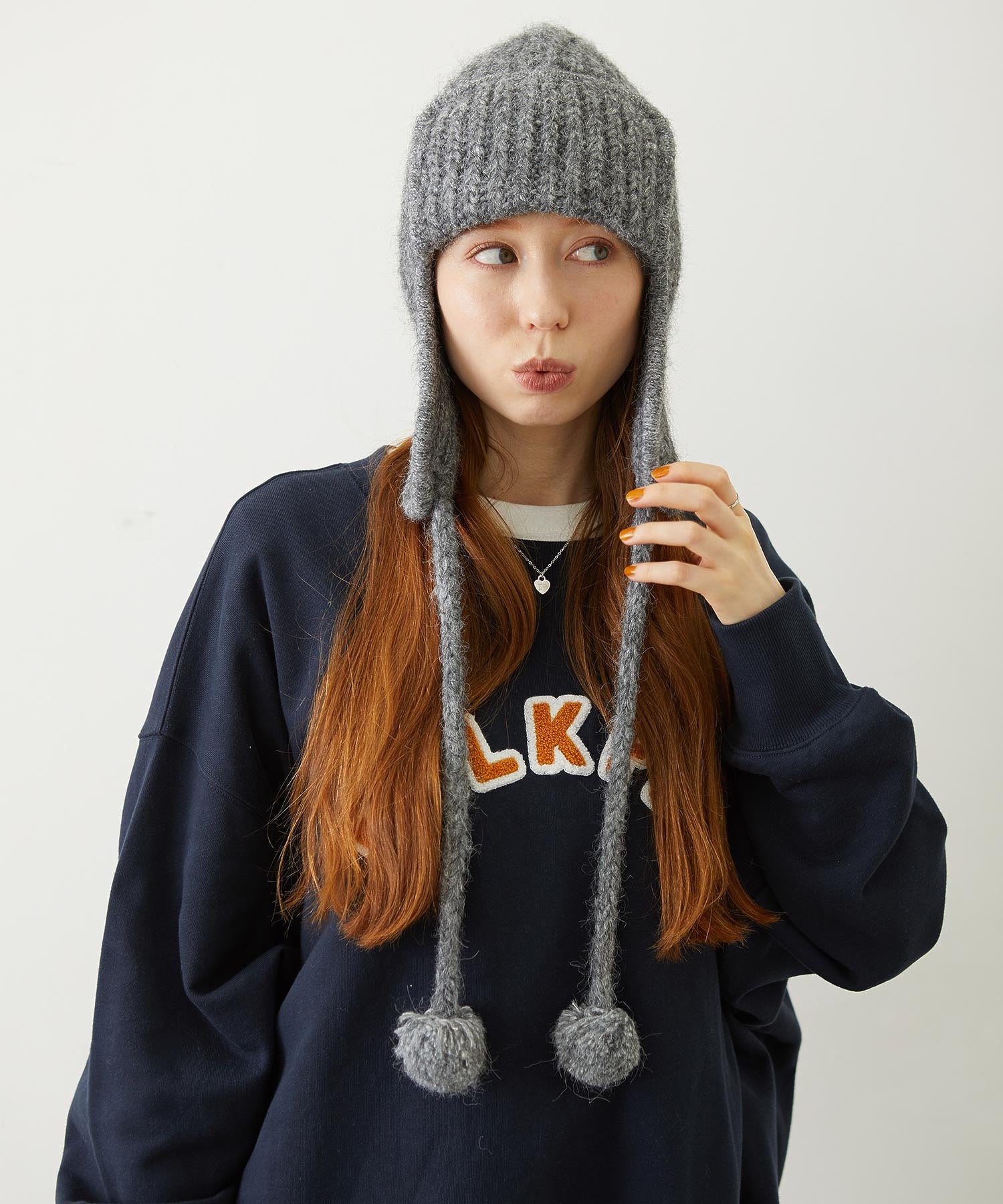 EAR FLAP KNIT CAP