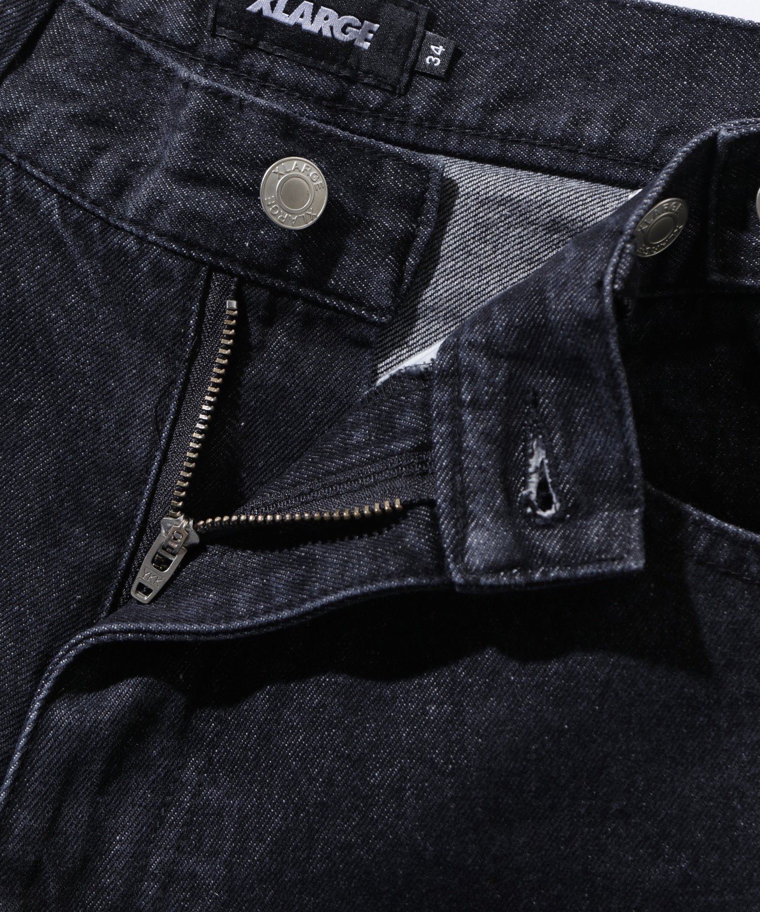 SIDE FADED BAGGY DENIM PANTS