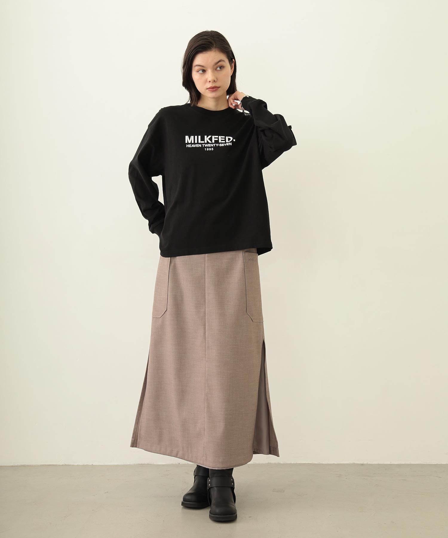 STENCIL LOGO WIDE L/S TEE