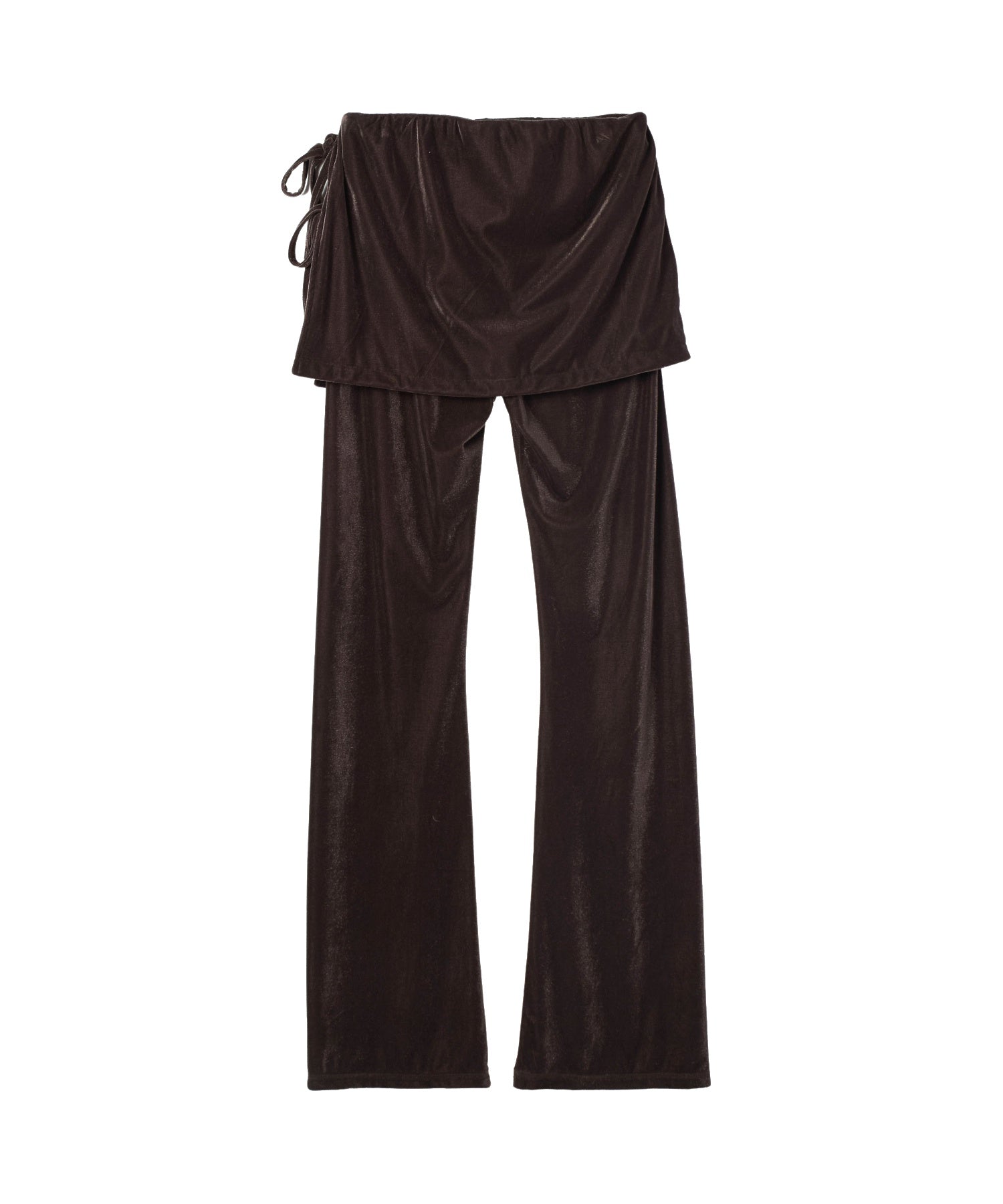 LAYERED STYLE VELOUR PANTS