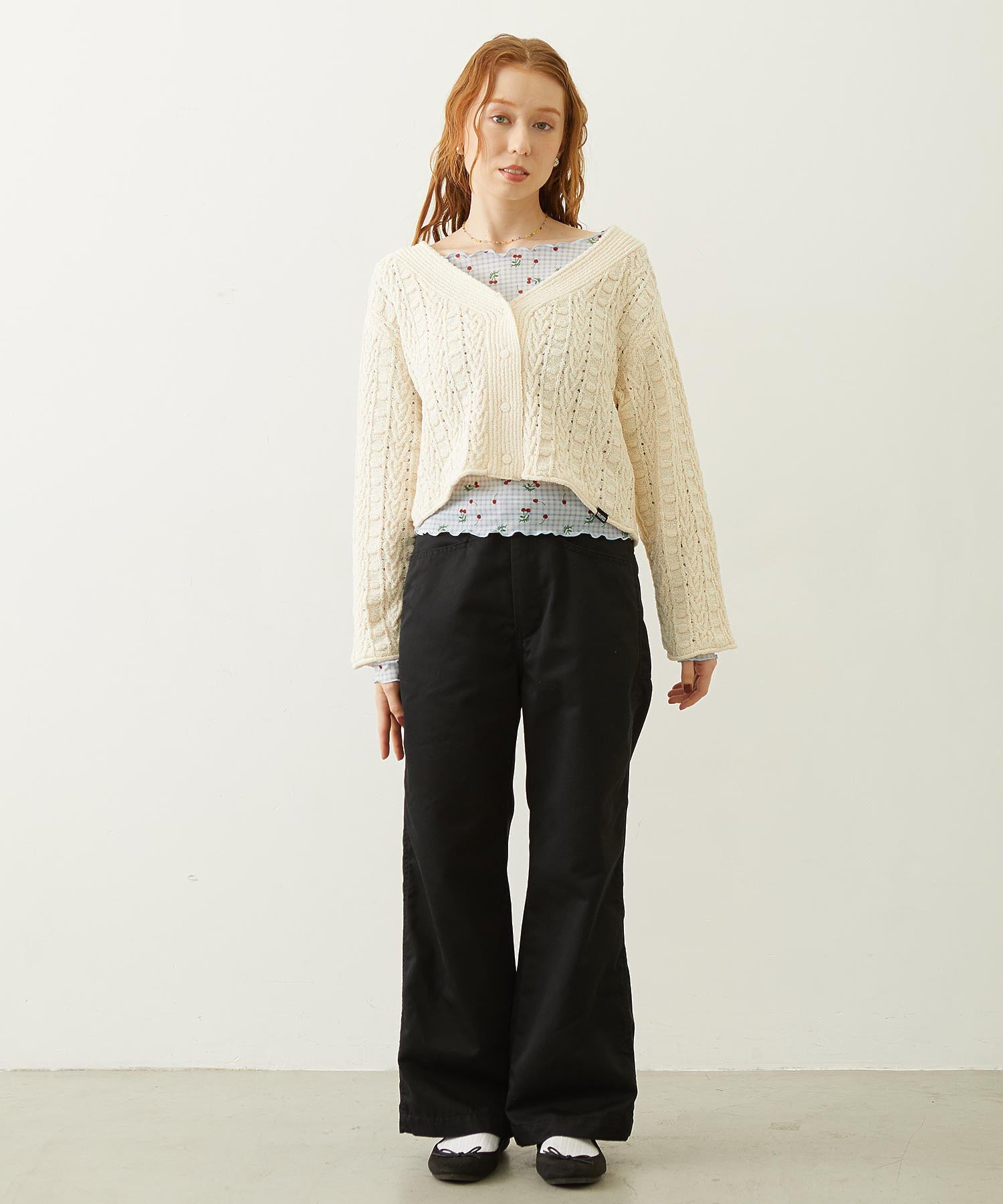 CHERRY MESH TOP