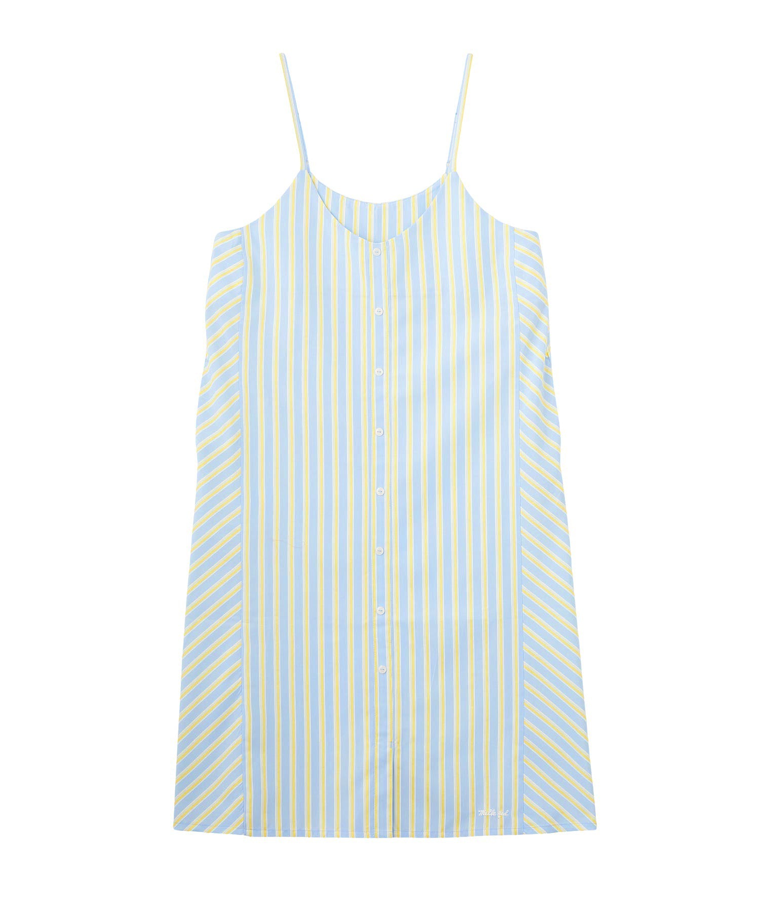 BIAS-CUT STRIPED CAMI DRESS