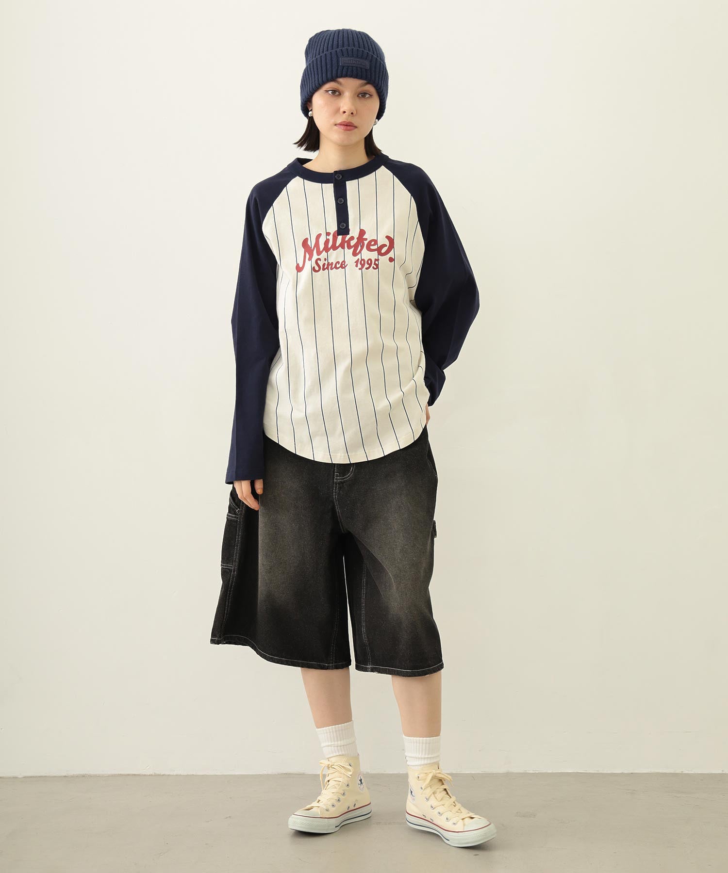 RUBBER PATCH KNIT CAP
