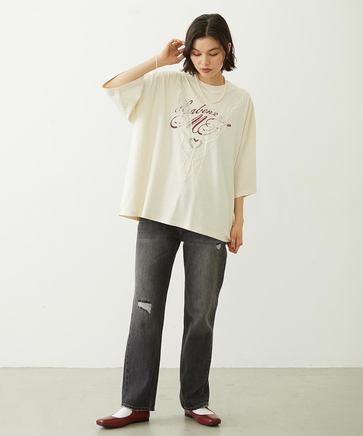 LACE S/S TOP