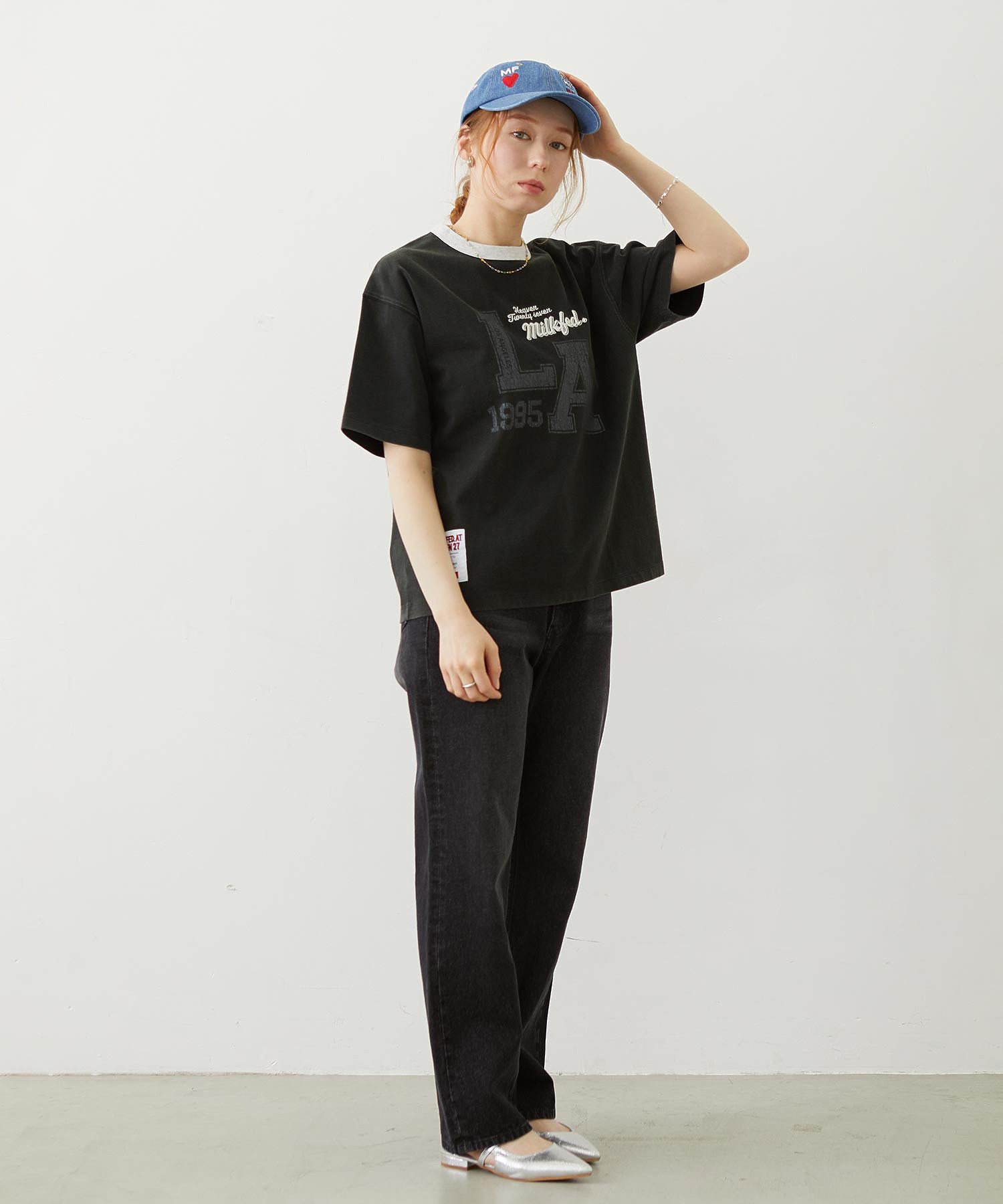 MILKFED.×CHAMPION LA LOGO S/S TEE