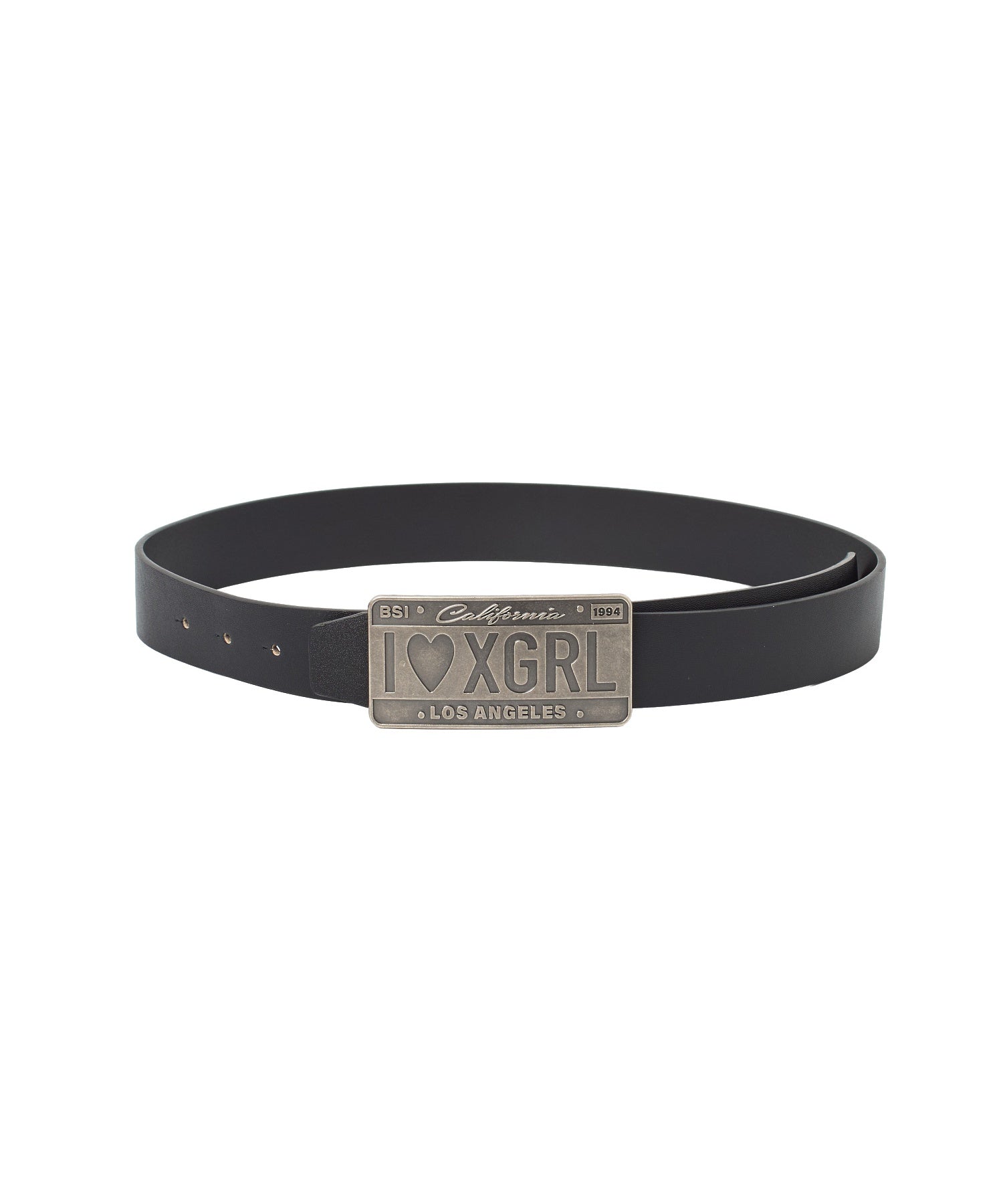 PLATE LOGO BUCKLE BELT