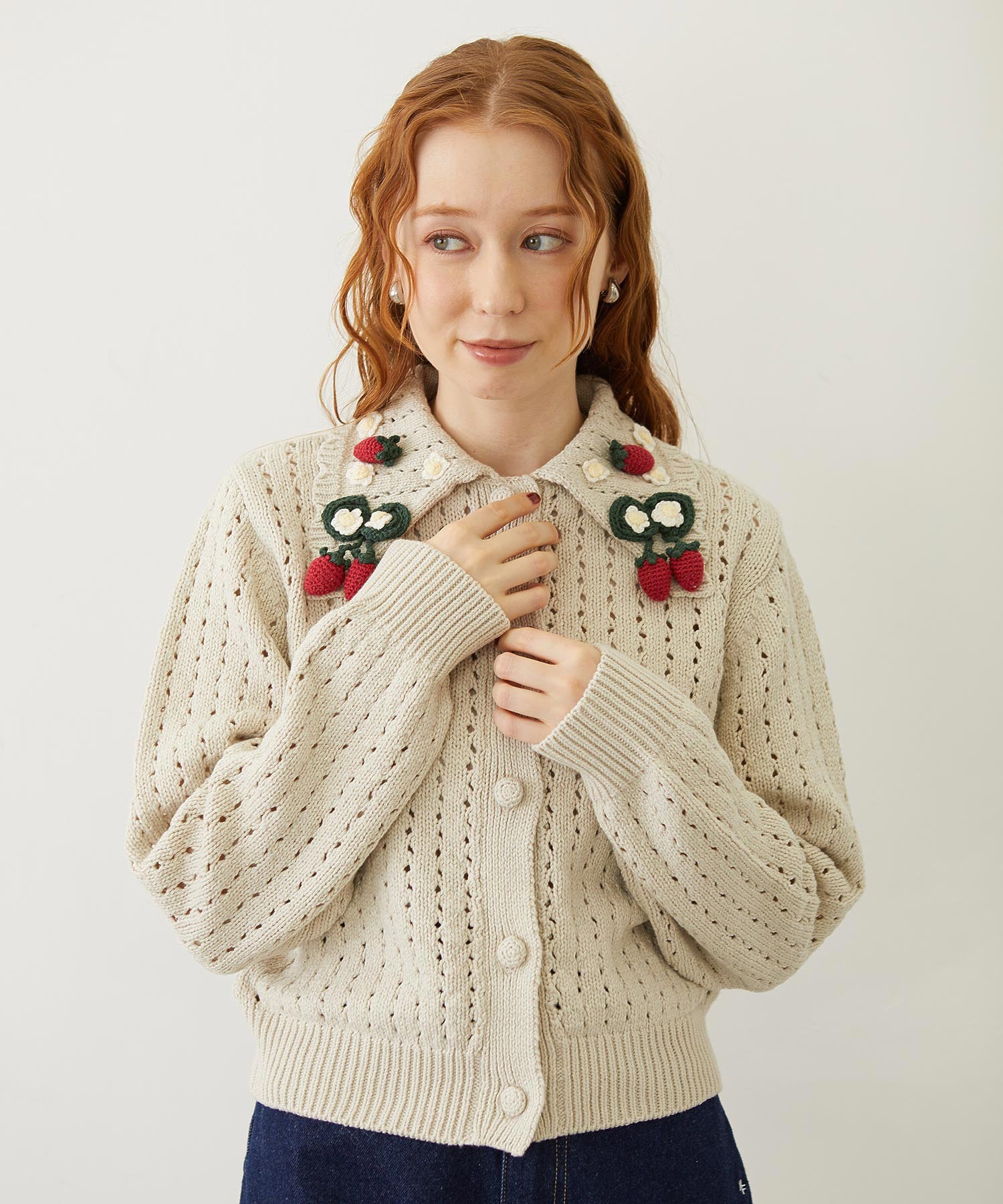 STRAWBERRY KNIT CARDIGAN