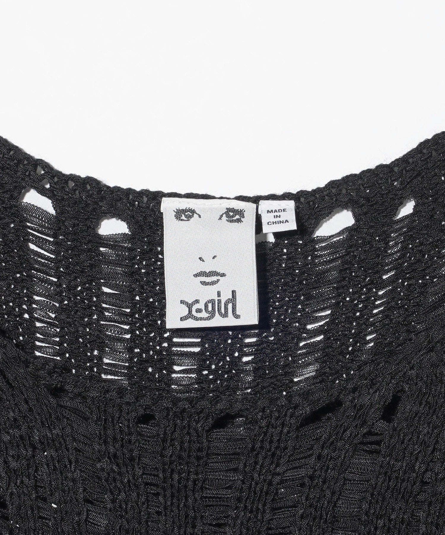 DISTRESSED TAPE YARN KNIT TOP