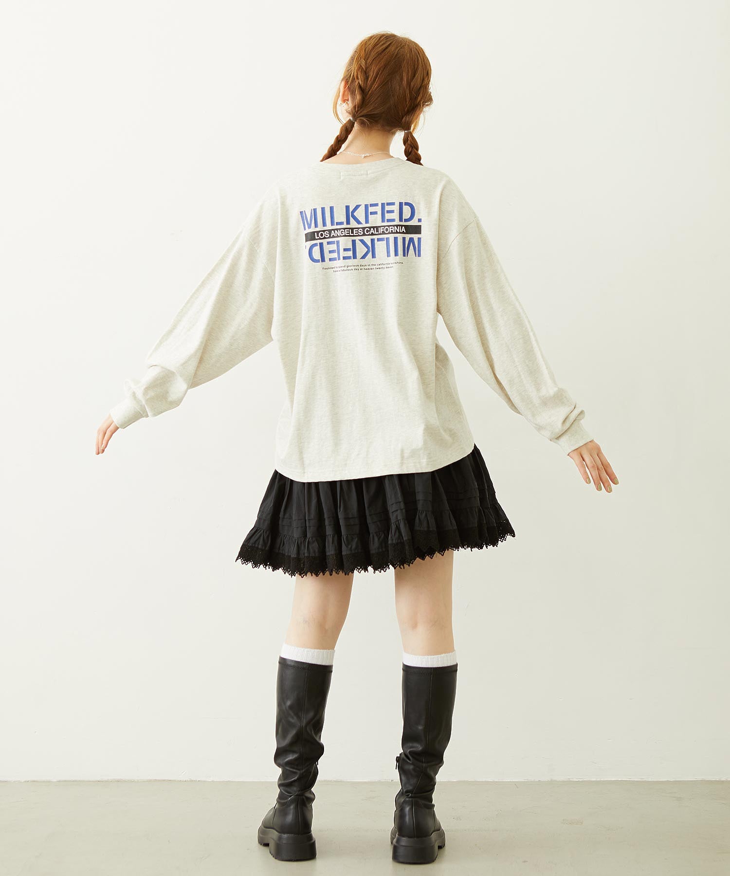 STENCIL CENTER LINE LOGO WIDE L/S TEE
