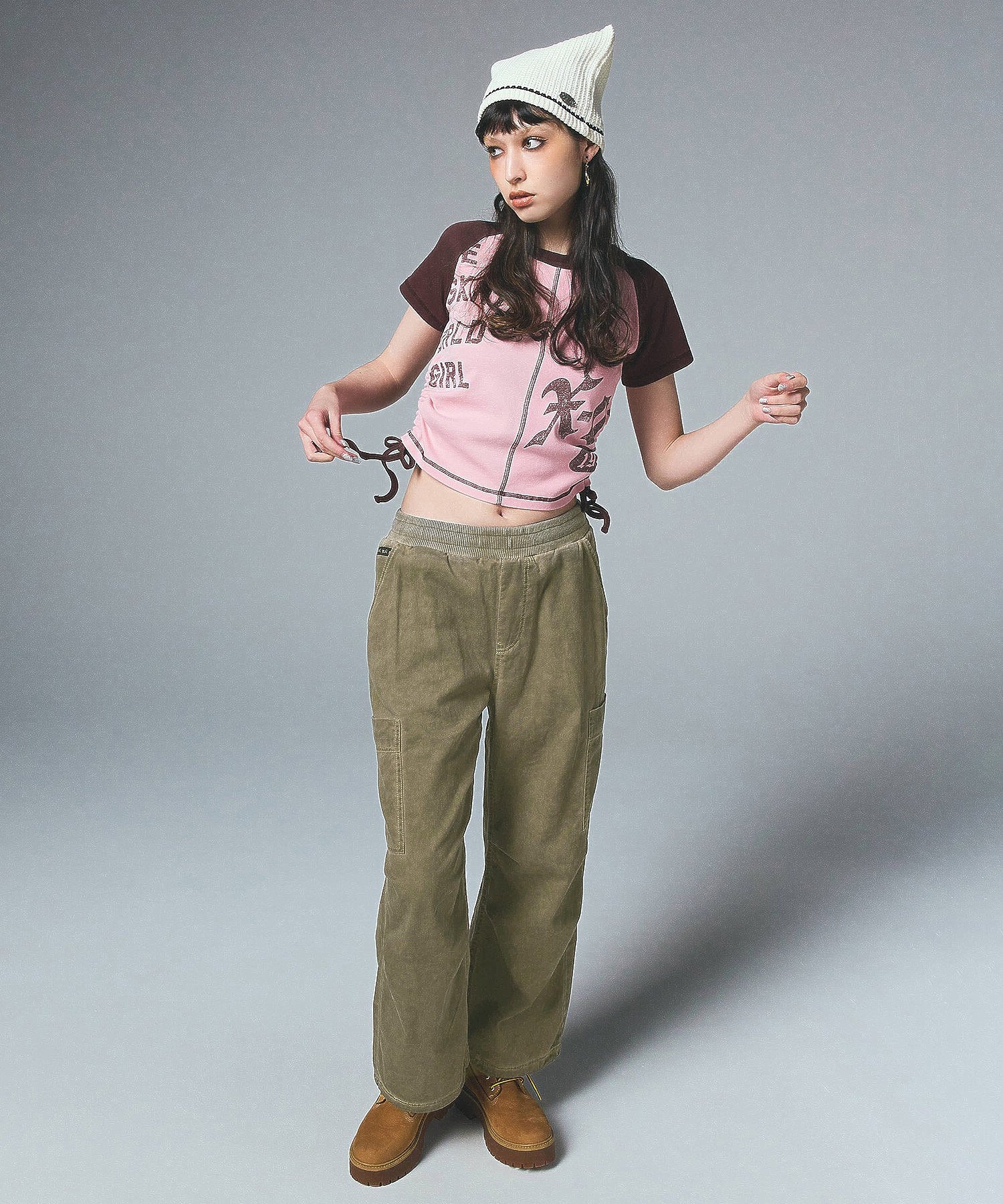 WAIST RIB EASY PANTS