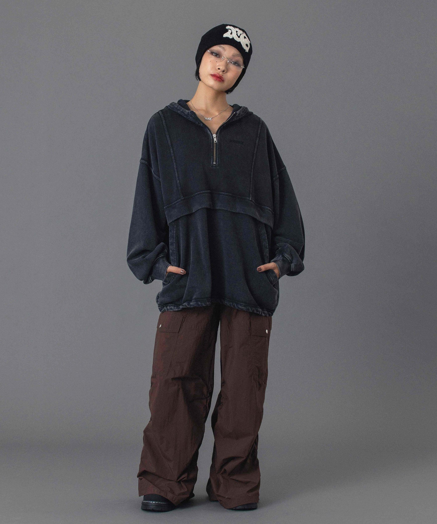 VOLUME HEM LOOSE EASY PANTS