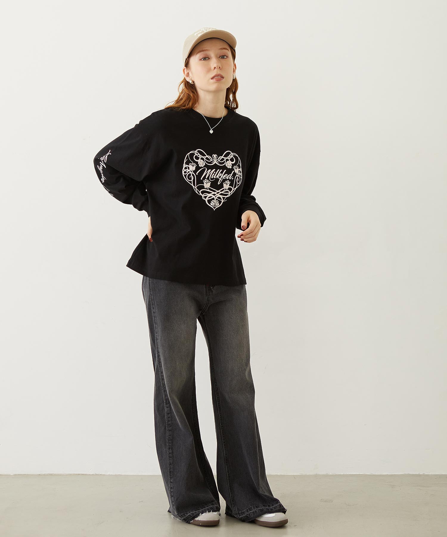 FLARED DENIM PANTS