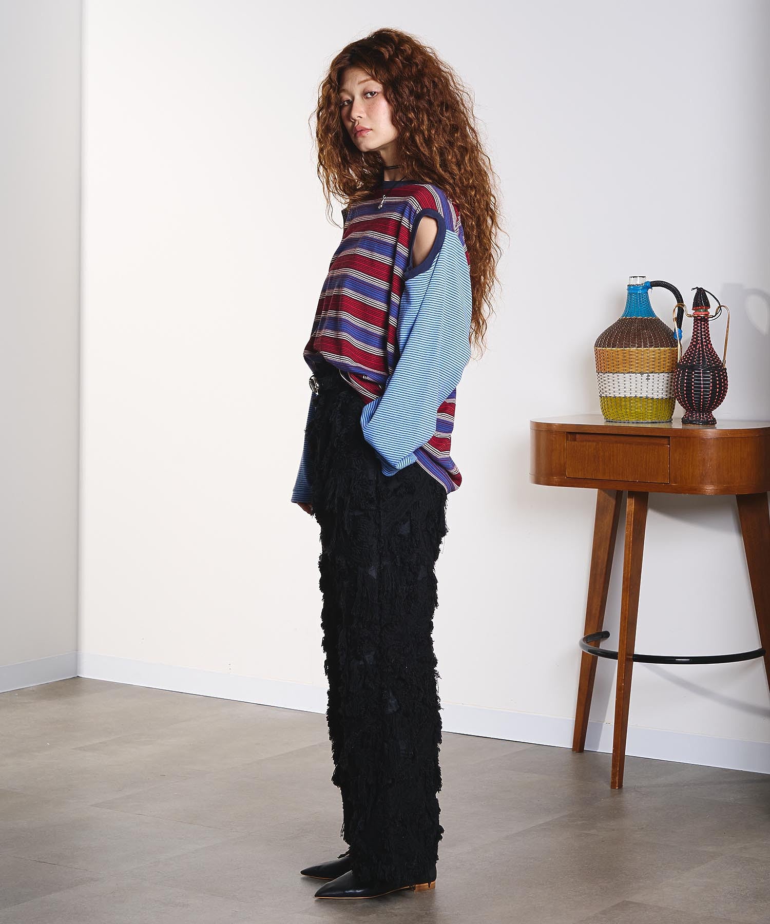 CREOLME/FRINGE JACQUARD PANTS