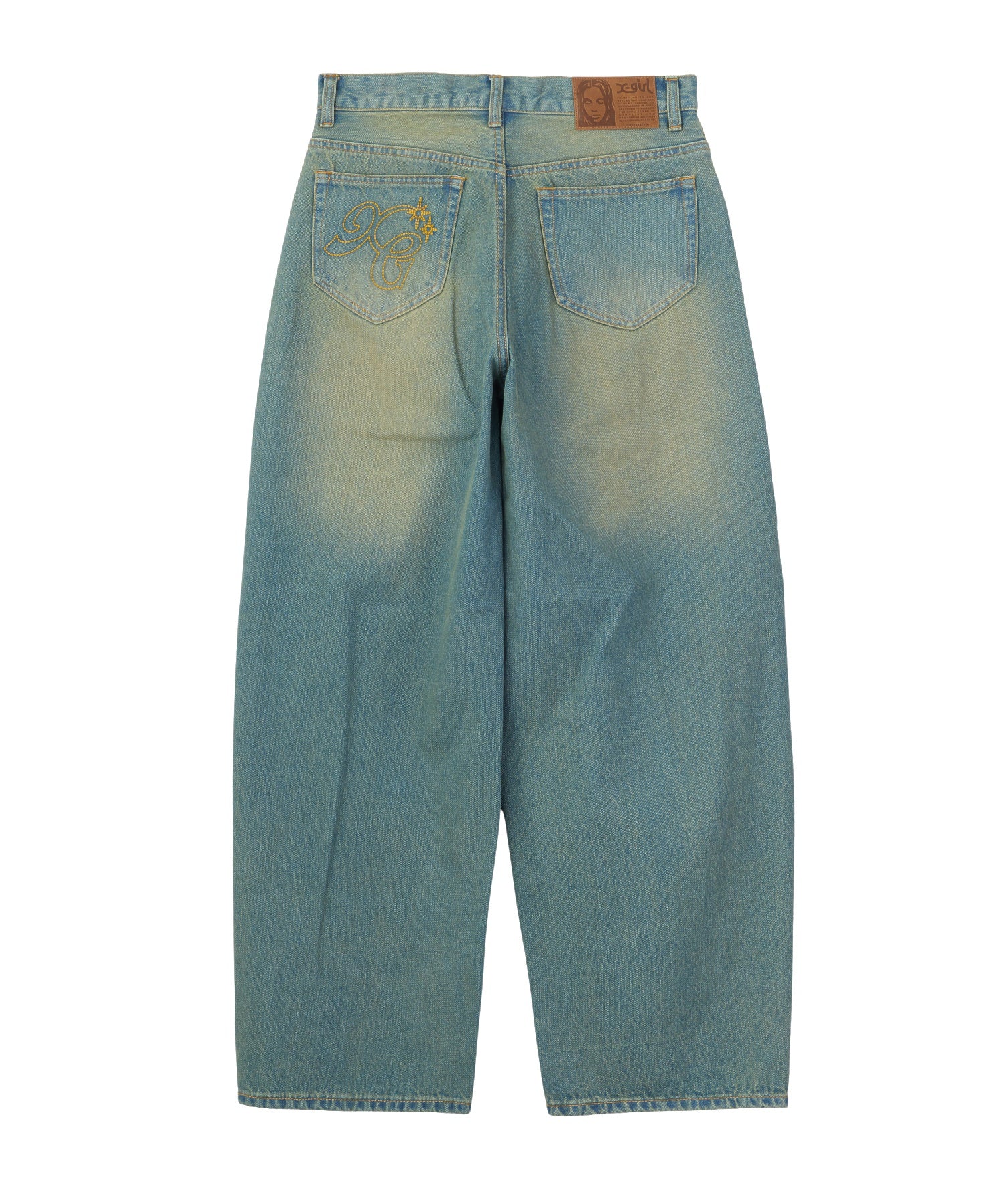 LOGO MARK STITCHED DENIM PANTS
