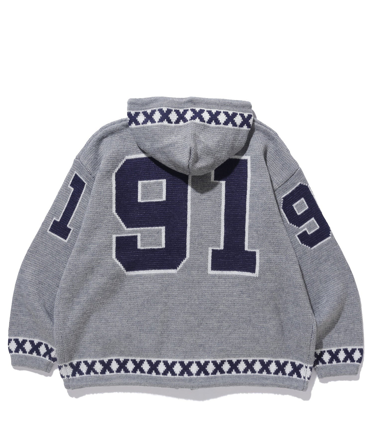 ZIP UP HOODED KNIT XLARGE