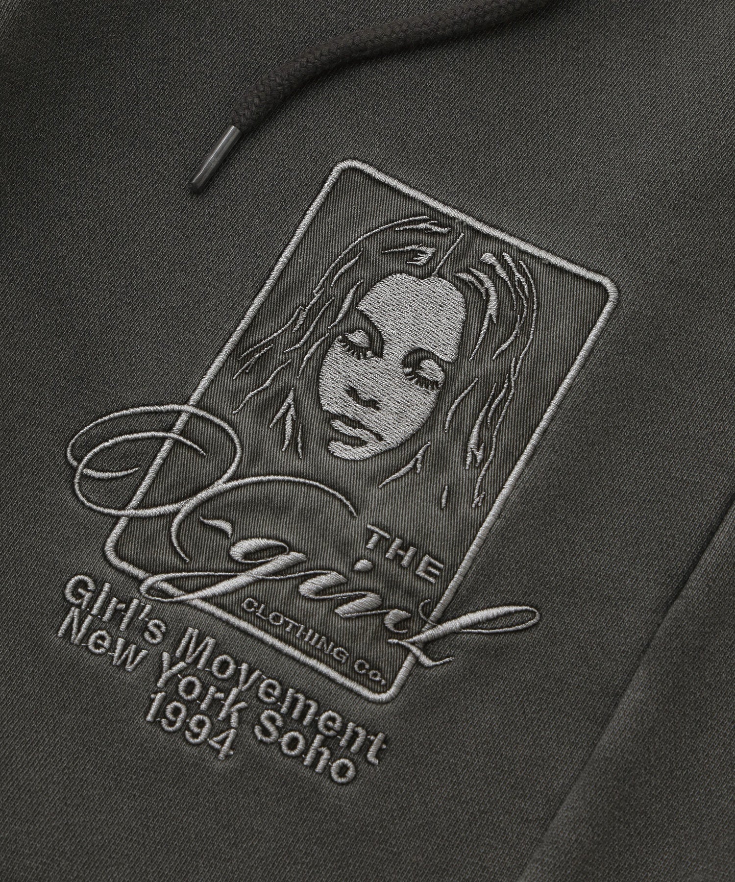 PIGMENT DYED FACE AND LOGO SQUARE PATCH SWEATPANTS