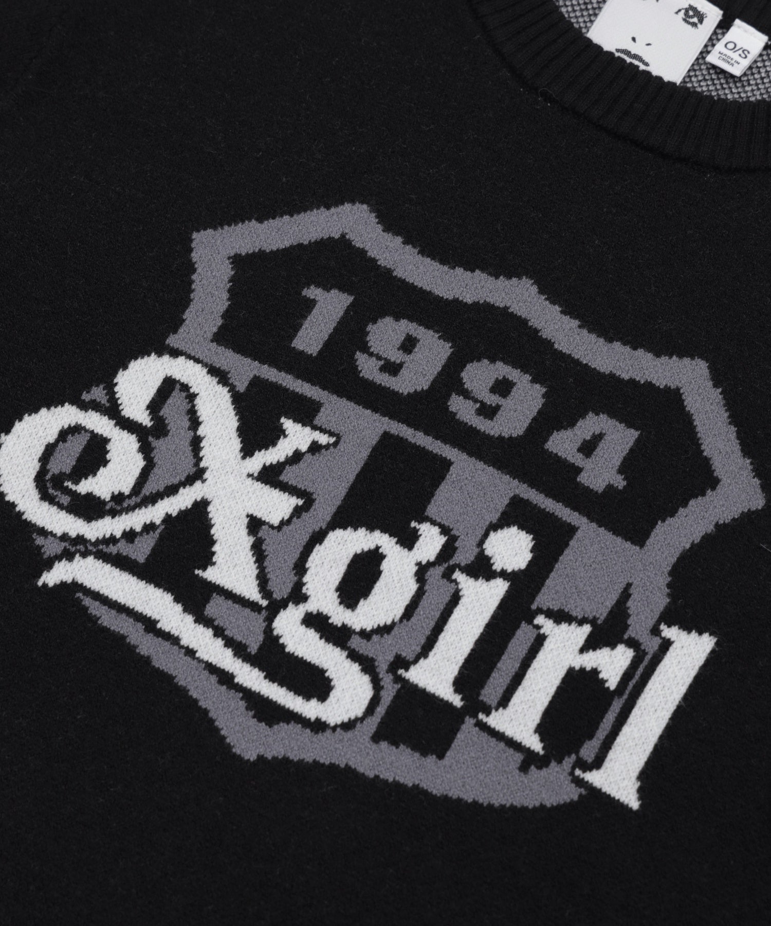 EMBLEM LOGO JACQUARD COMPACT KNIT TOP