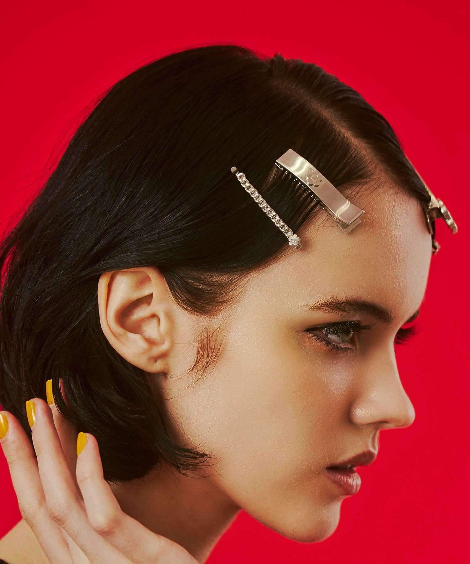 MARY QUANT/METAL CHAIN HAIR PIN SET