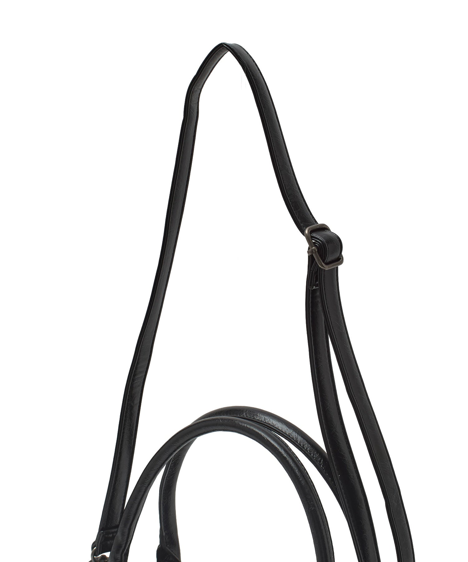 HEART PADLOCK FAUX LEATHER 2WAY BAG