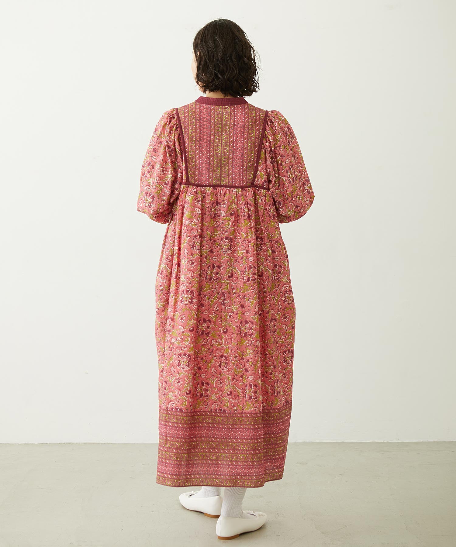 PRINTED TASSEL TIE DRESS
