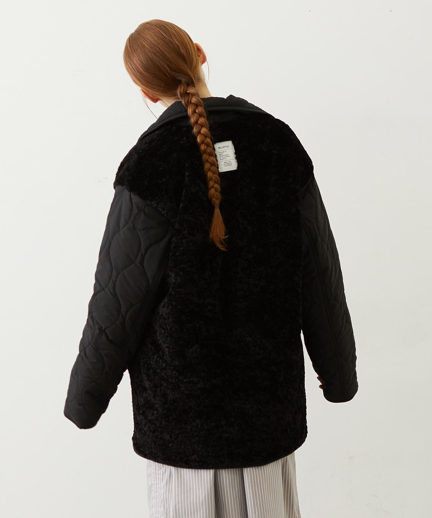 REVERSIBLE QUILTED LOGO LONG COAT