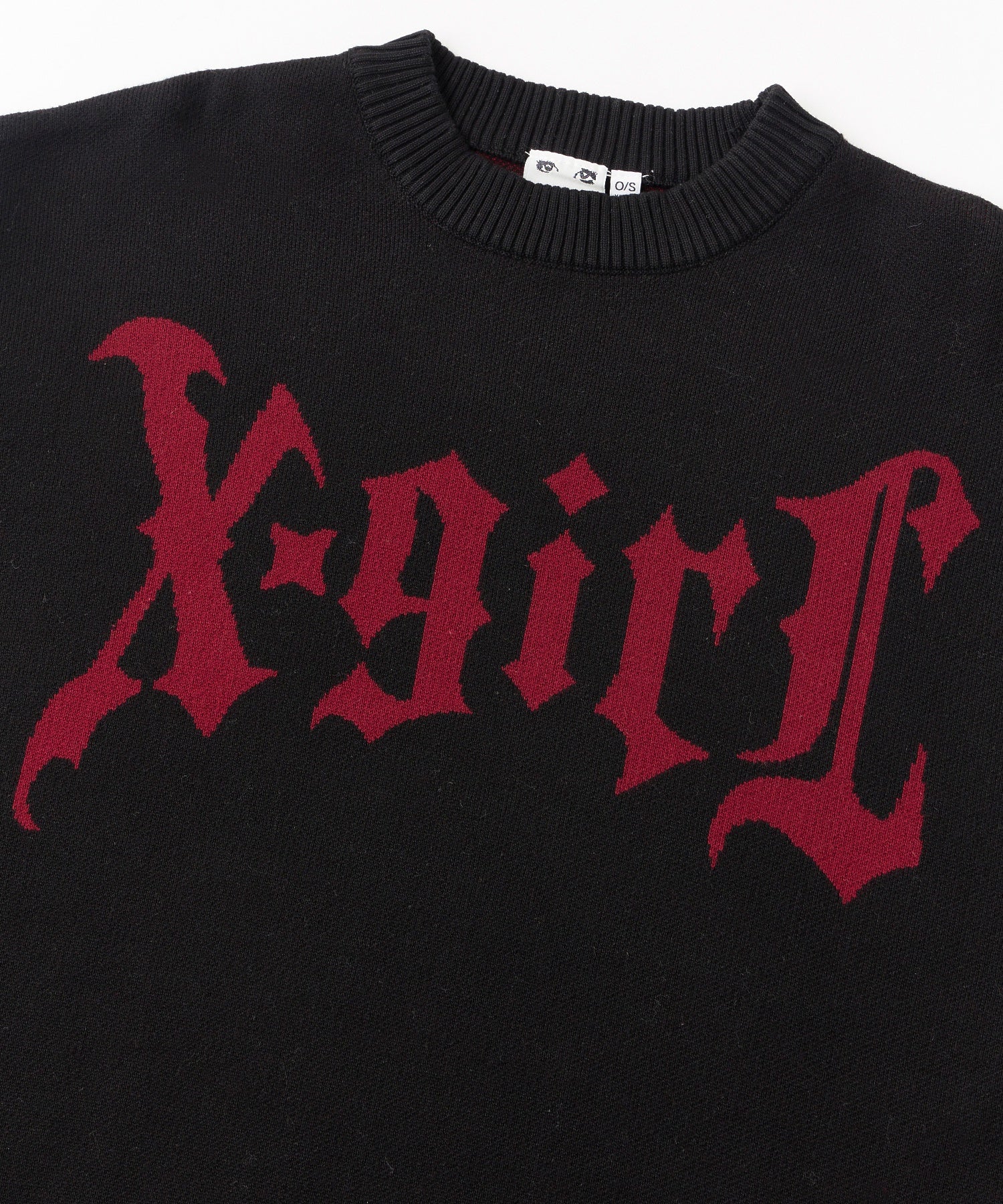 GOTHIC LOGO JACQUARD KNIT TOP