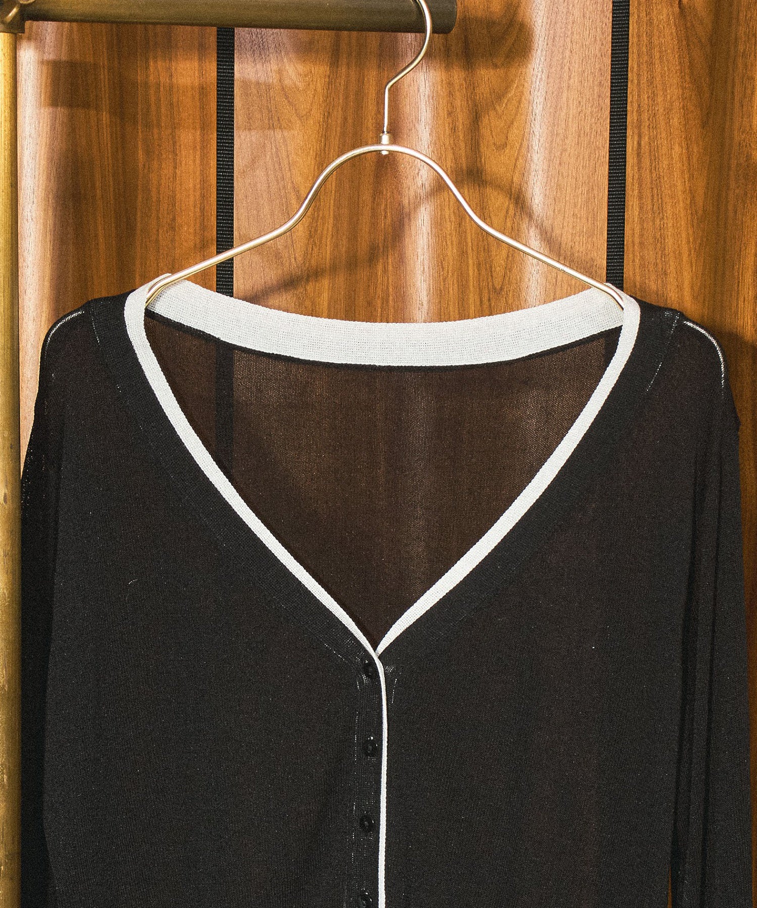 KNITTED RIB CARDIGAN