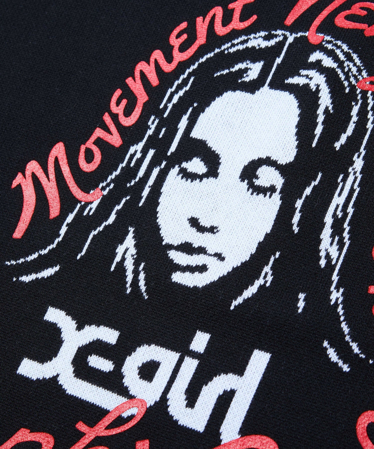 HAND DRAWN LOGO AND FACE KNIT TOP