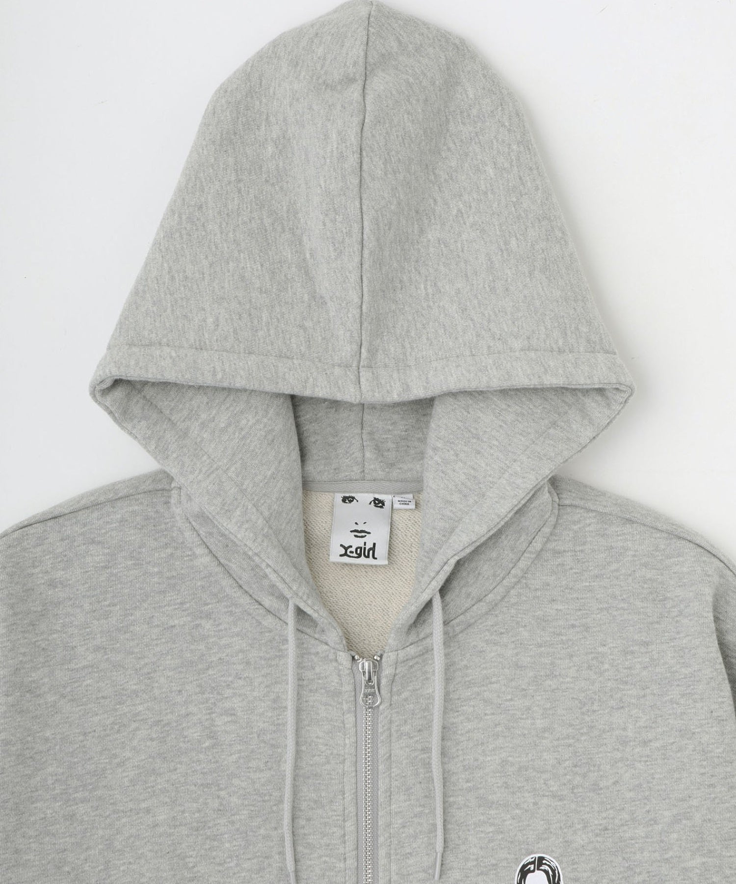 FACE AND WORDS ZIP UP SWEAT HOODIE