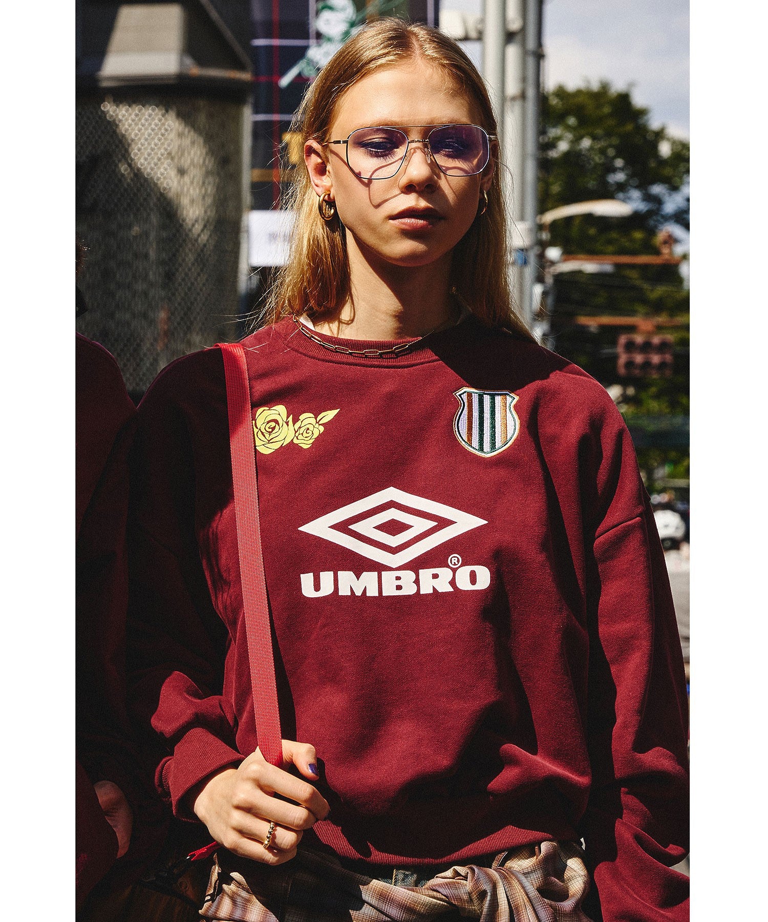 UMBRO×ROSE BUD/DOUBLE DIAMOND SWEATSHIRT
