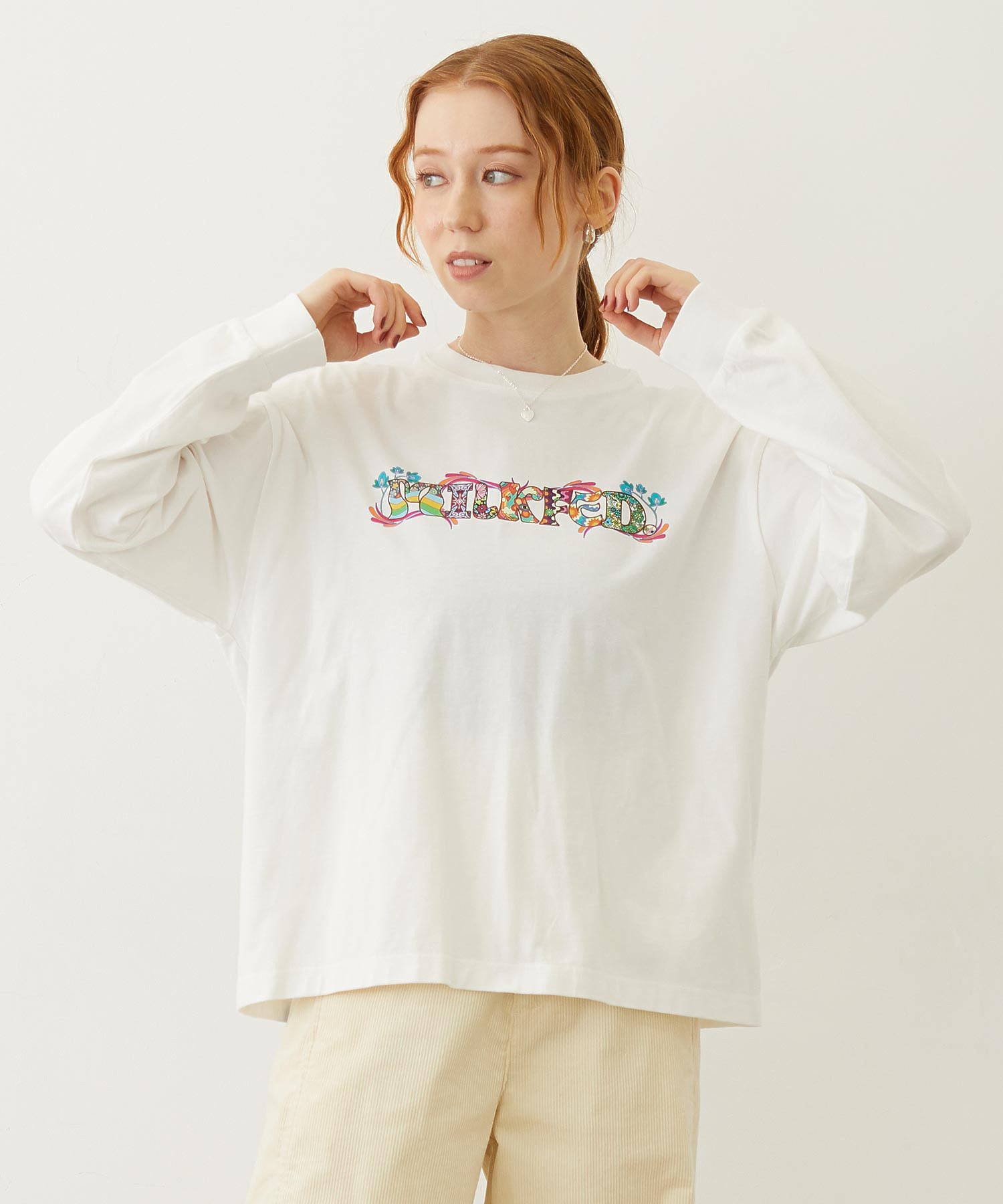 PATTERNED LOGO L/S TEE