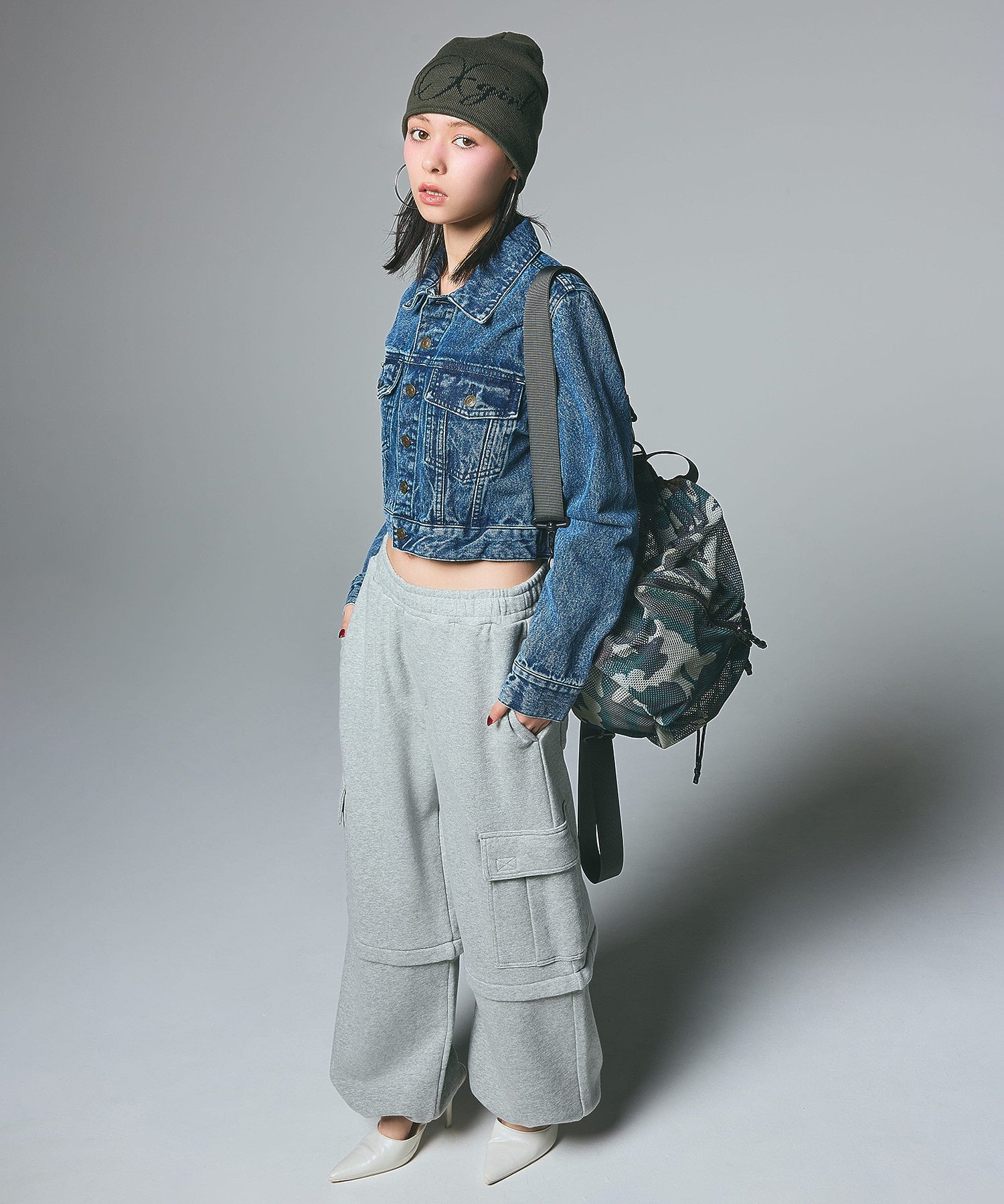 EMBOSSED DENIM JACKET