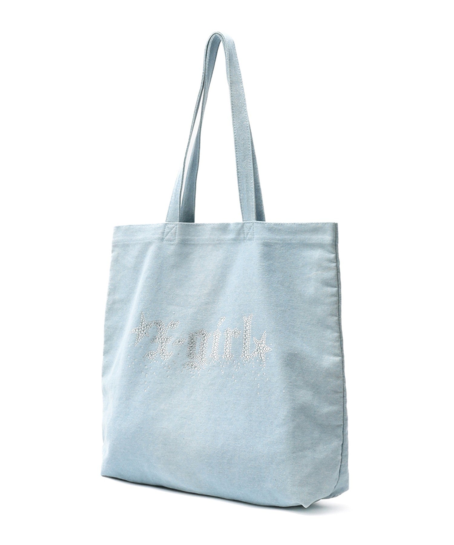 RHINESTONE STARDUST LOGO TOTE BAG