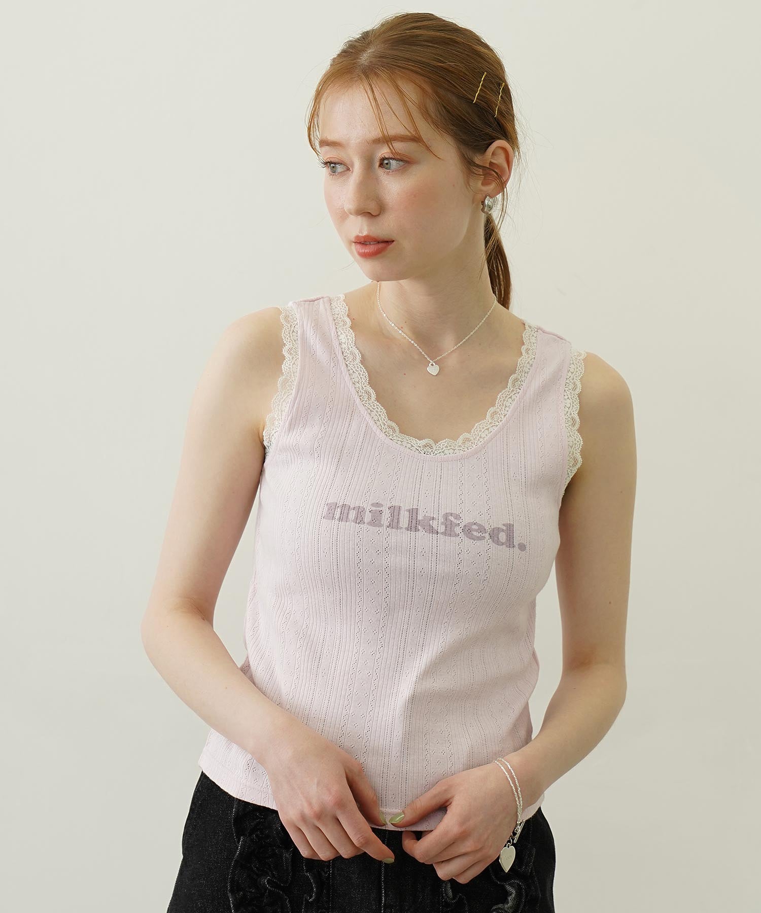 COOPER LOGO LACE TANK TOP