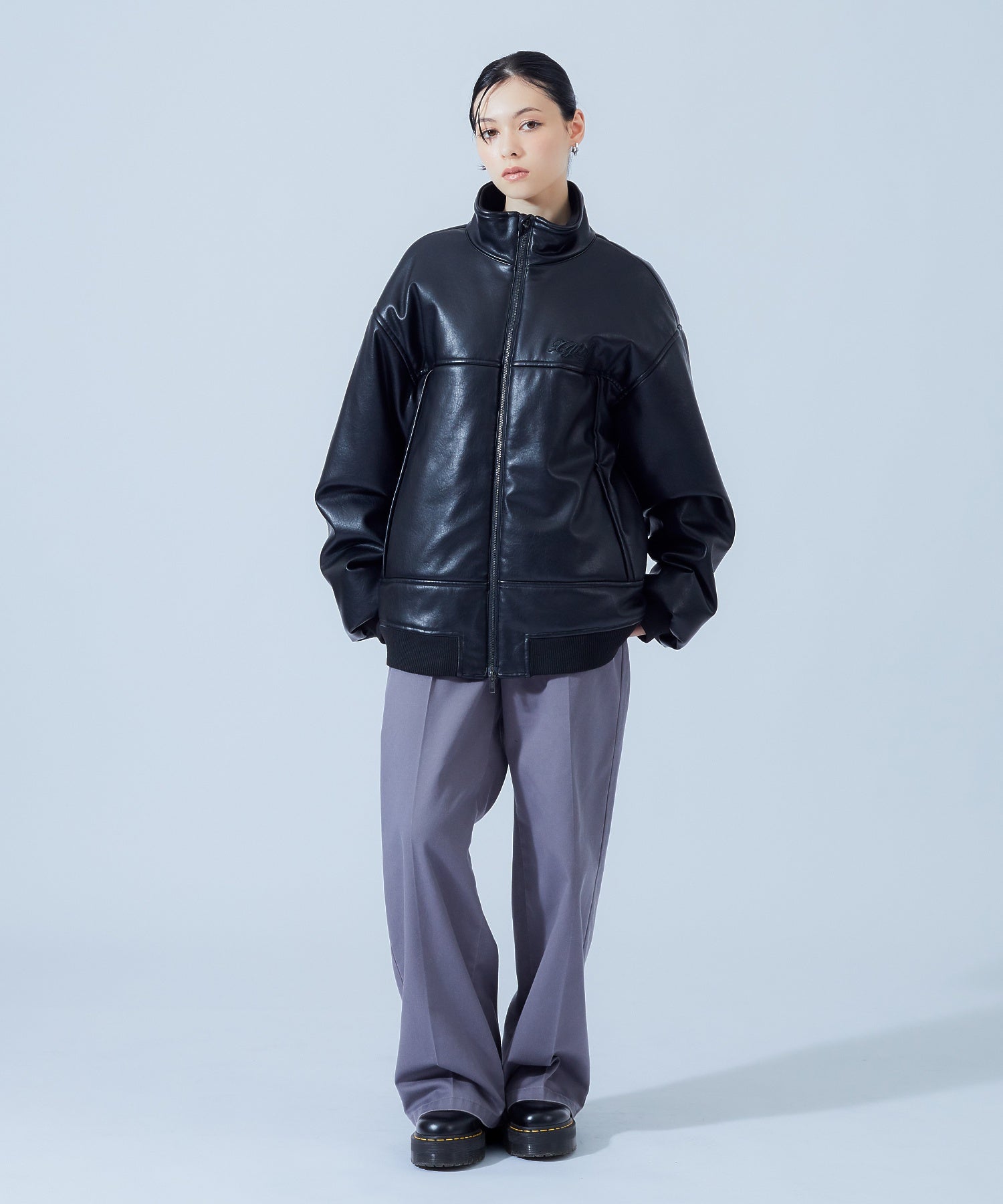 FAUX LEATHER PADDED JACKET