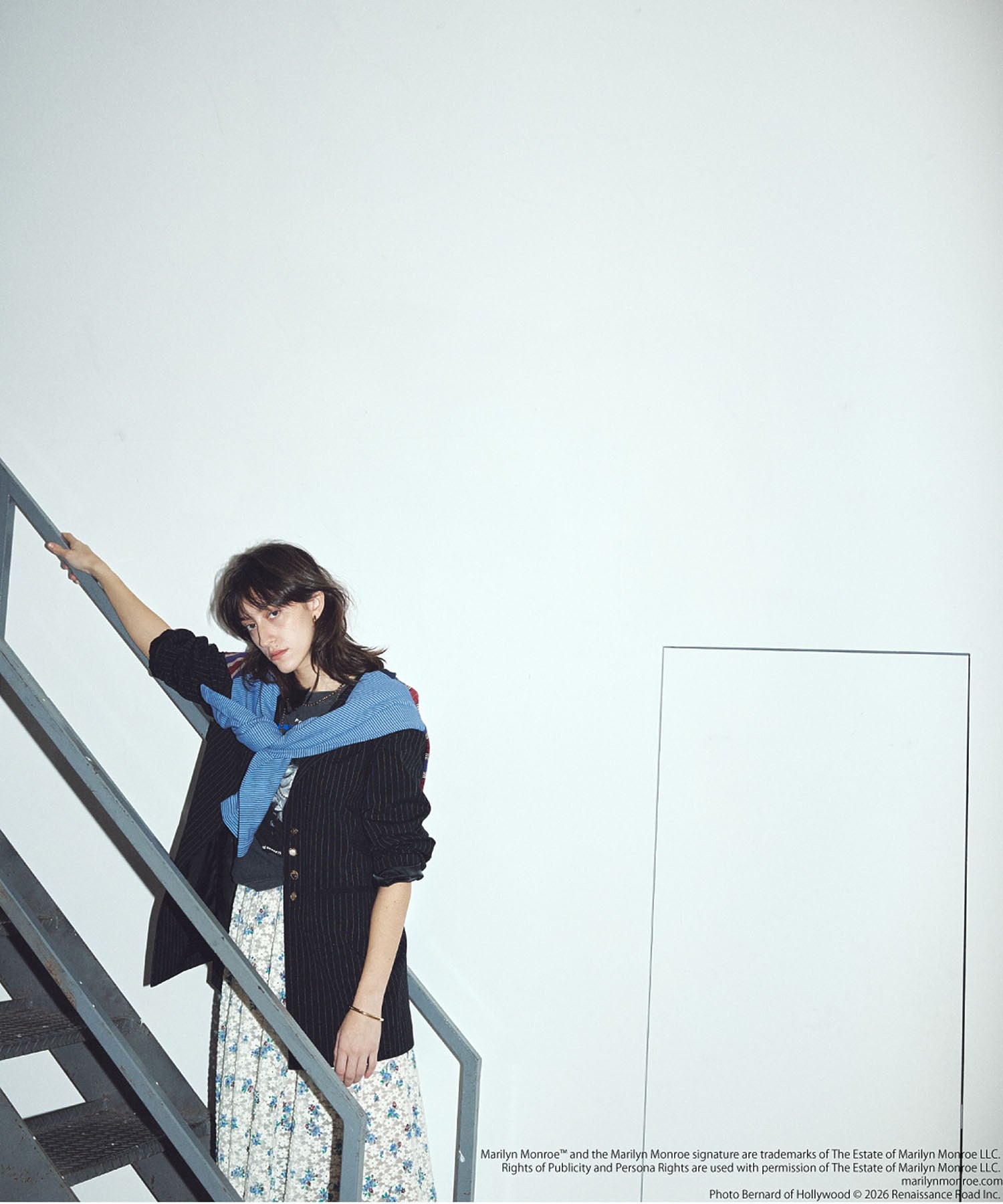 CREOLME/STRIPE TAILORED JACKET