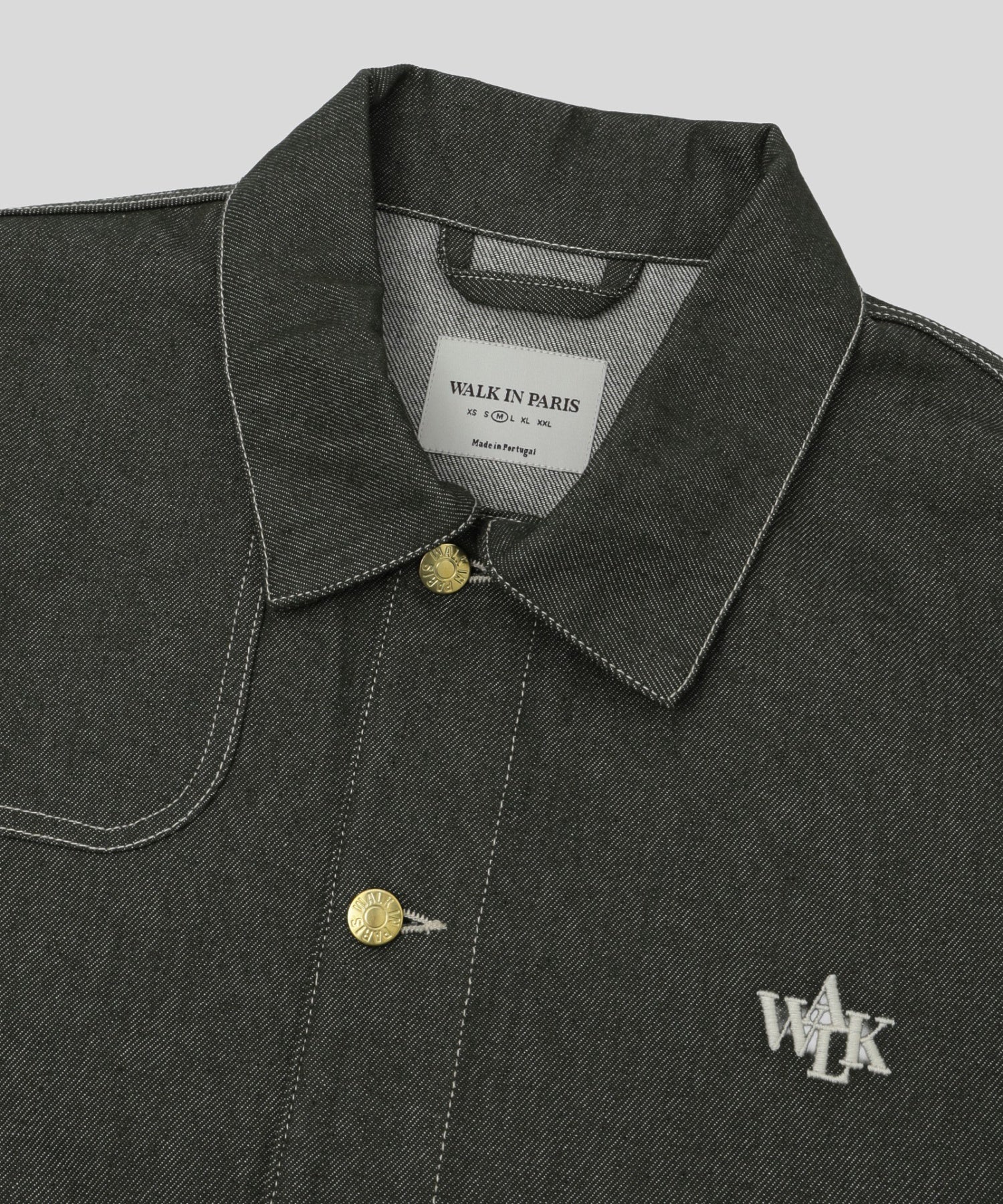 WALK IN PARIS/ウォーキンパリス/Raw green denim carpenters jacket